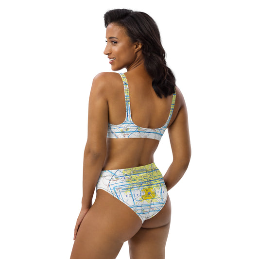 Atlanta Flyway chart recycled high-waisted bikini