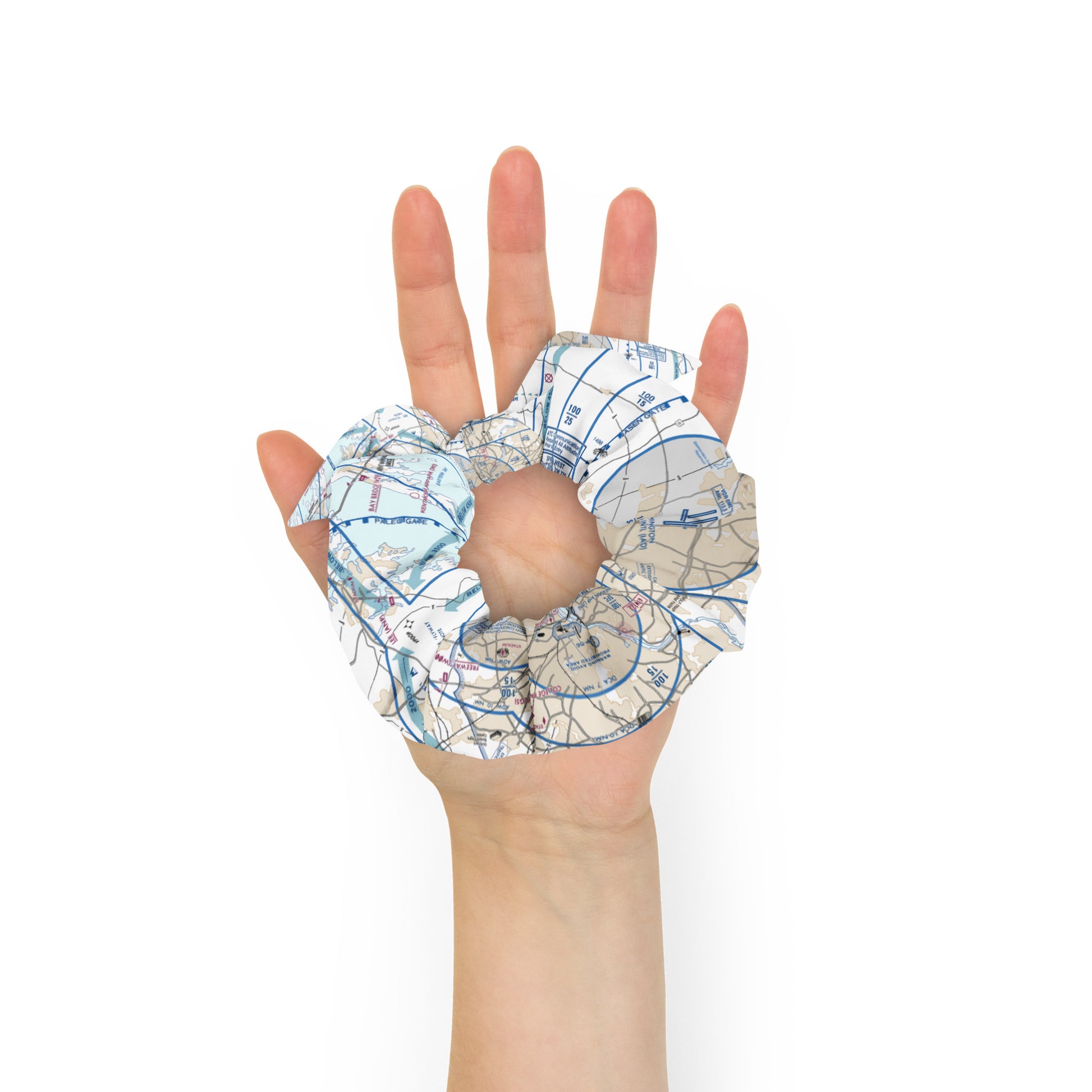 Baltimore-Washington Flyway Chart scrunchie