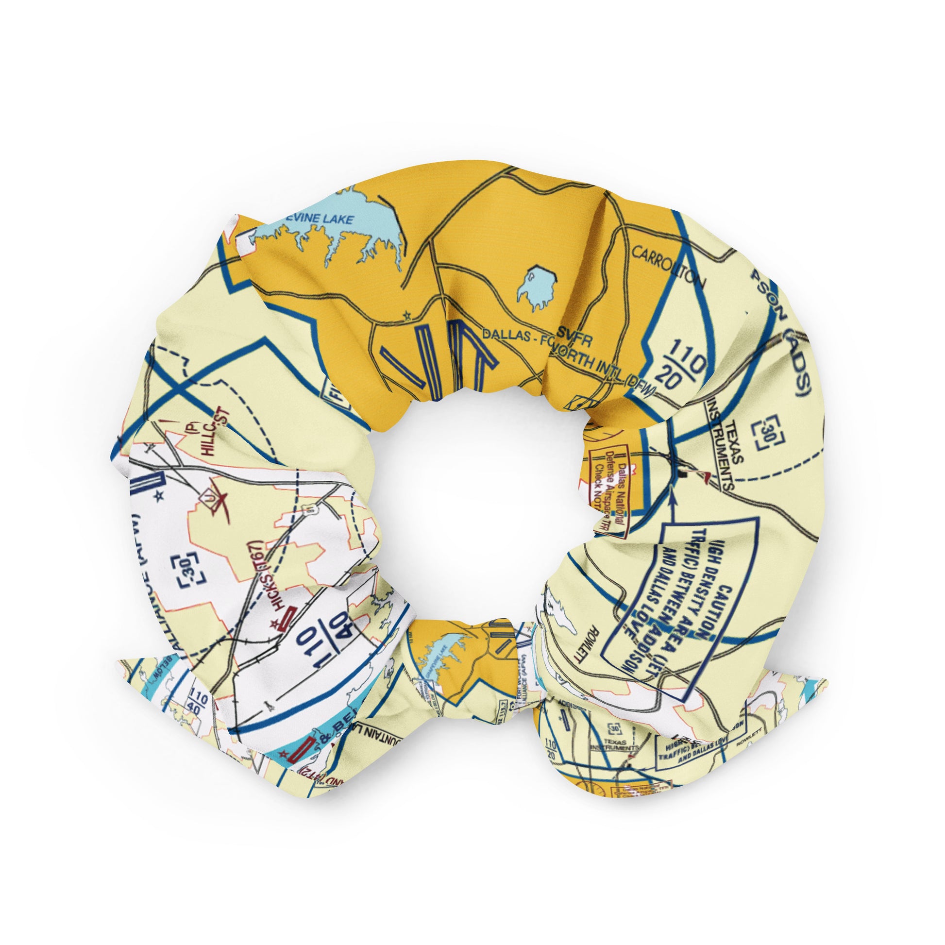 Dallas - Ft. Worth Flyway Chart scrunchie