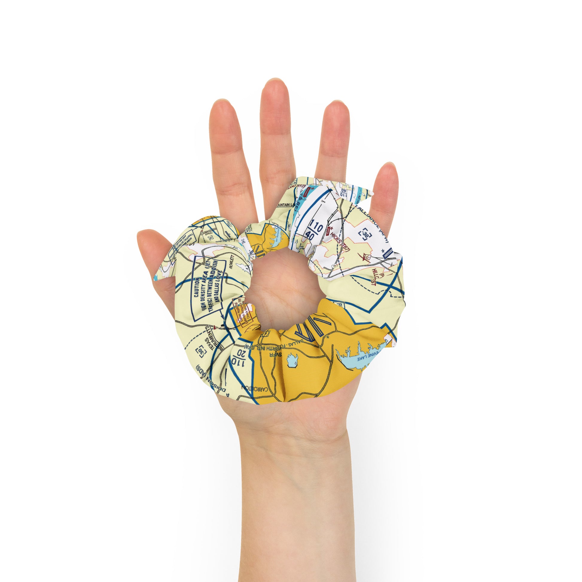 Dallas - Ft. Worth Flyway Chart scrunchie