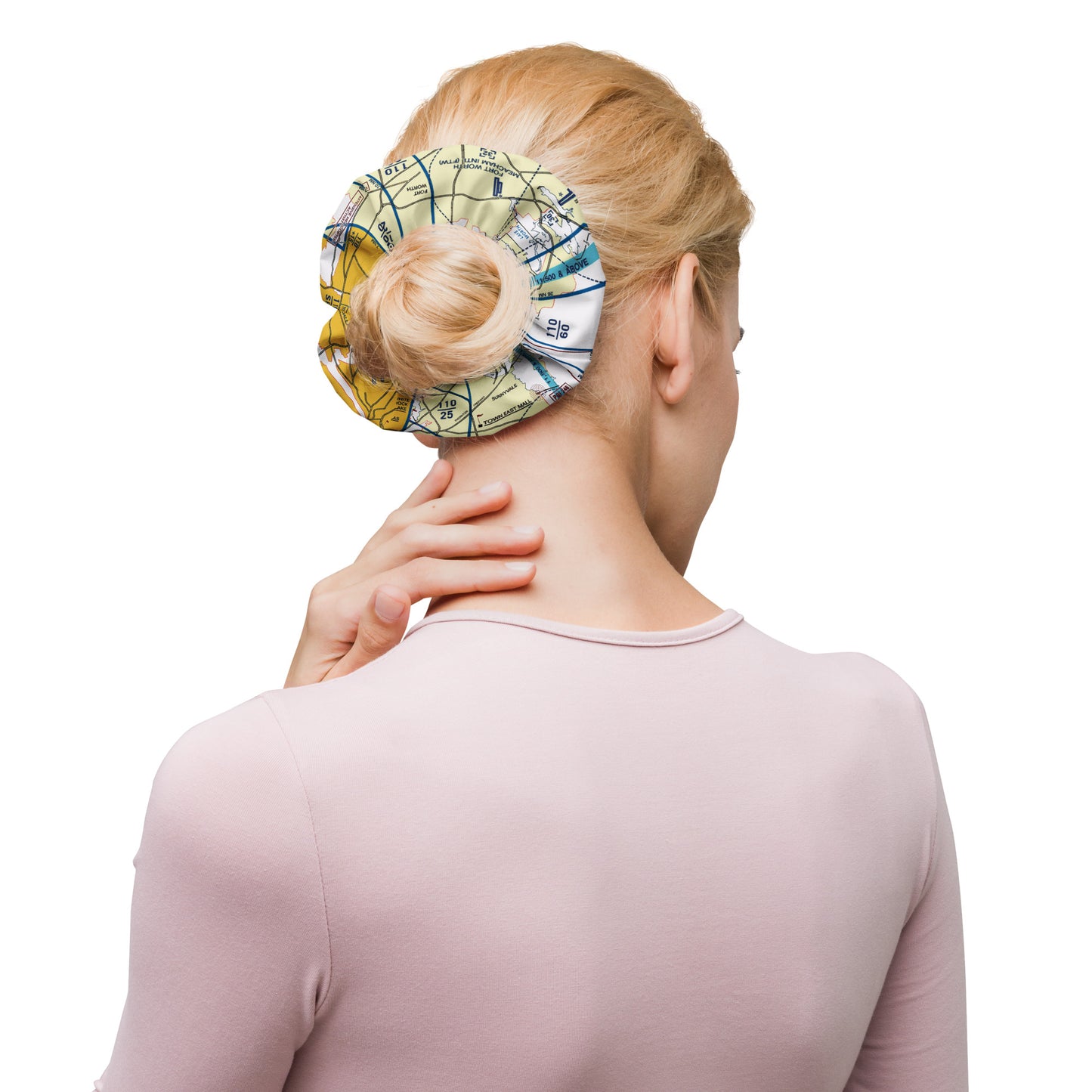 Dallas - Ft. Worth Flyway Chart scrunchie
