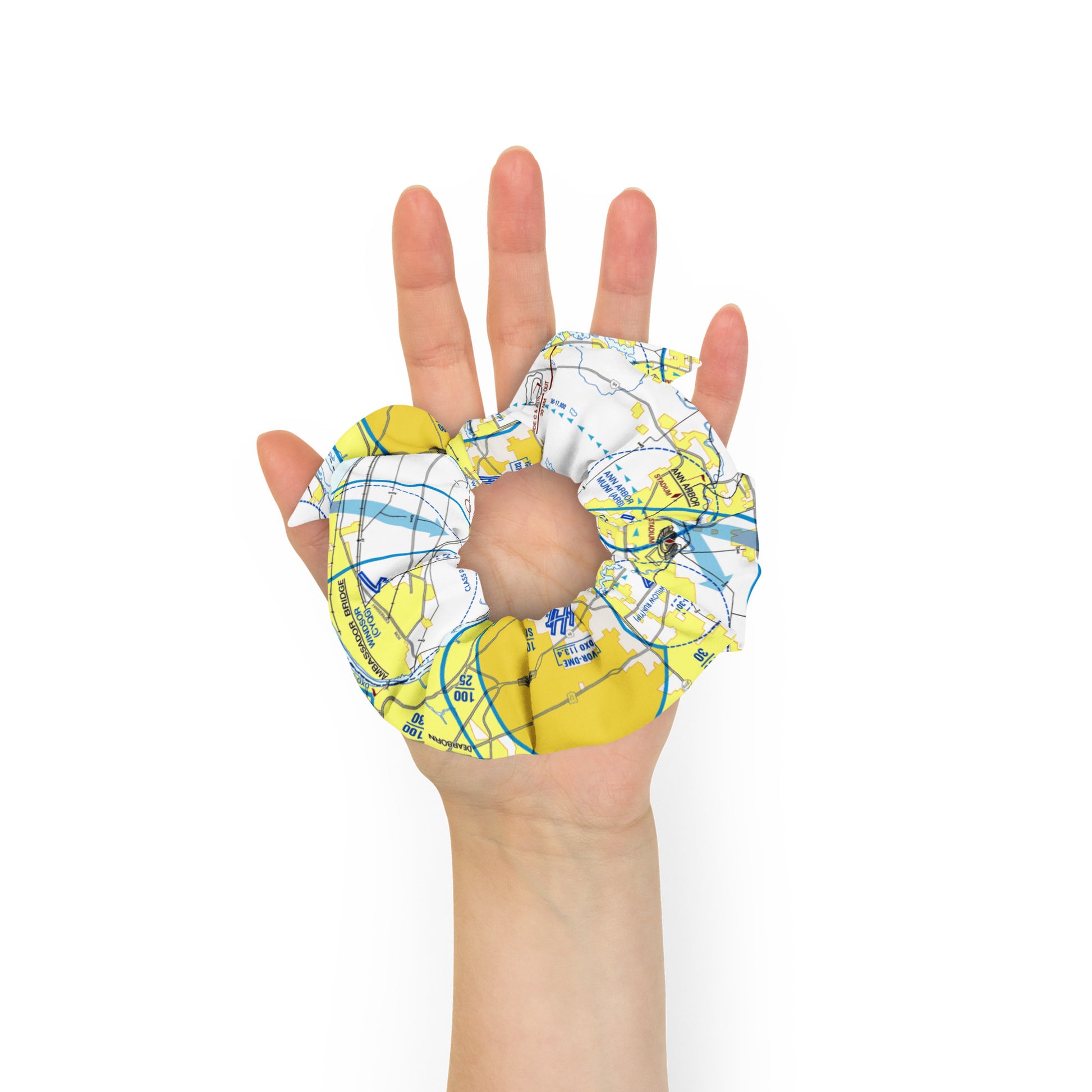 Detroit Flyway Chart scrunchie