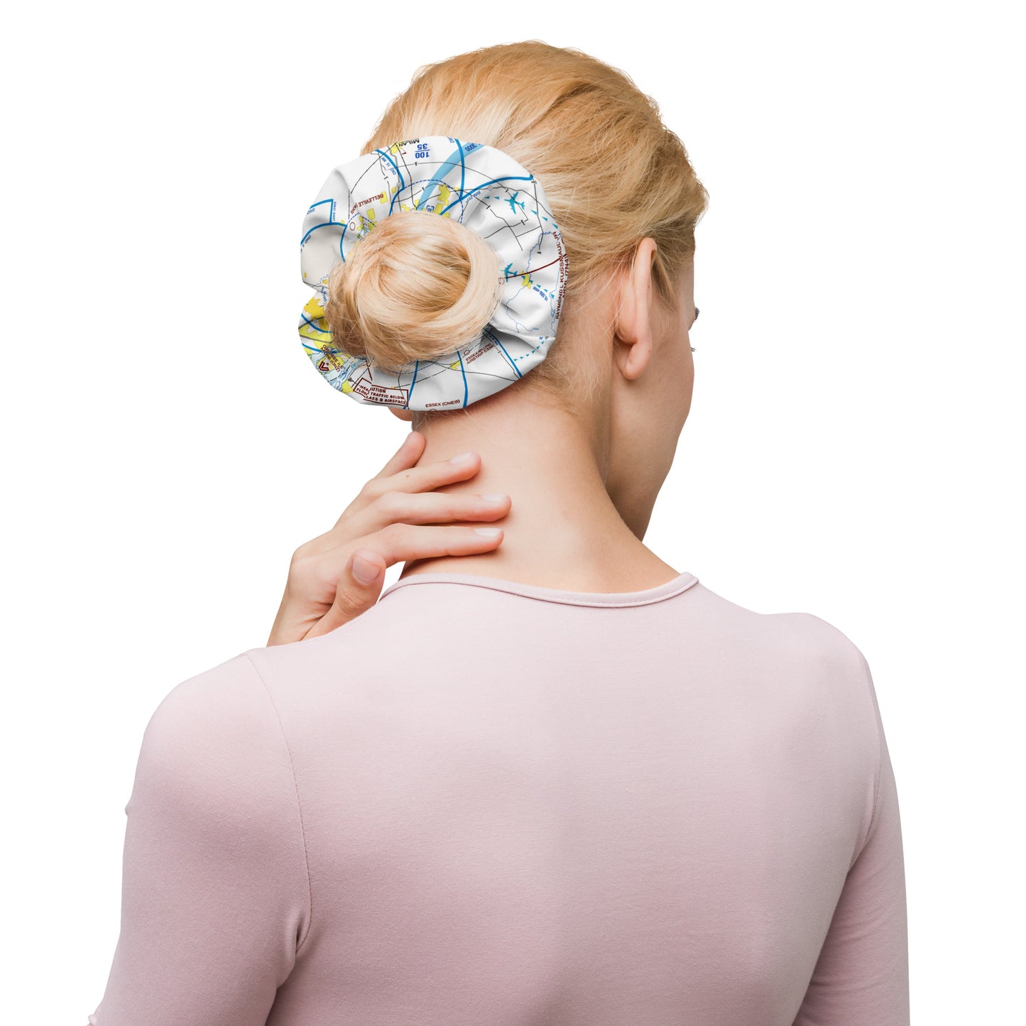 Detroit Flyway Chart scrunchie