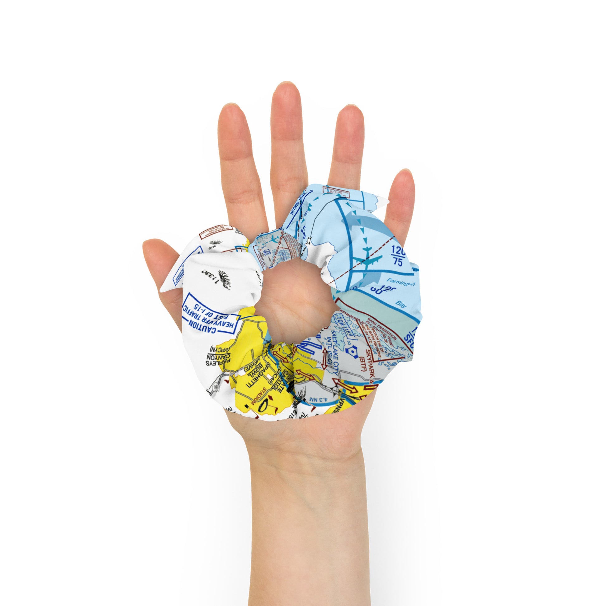 Salt Lake City Flyway Chart scrunchie
