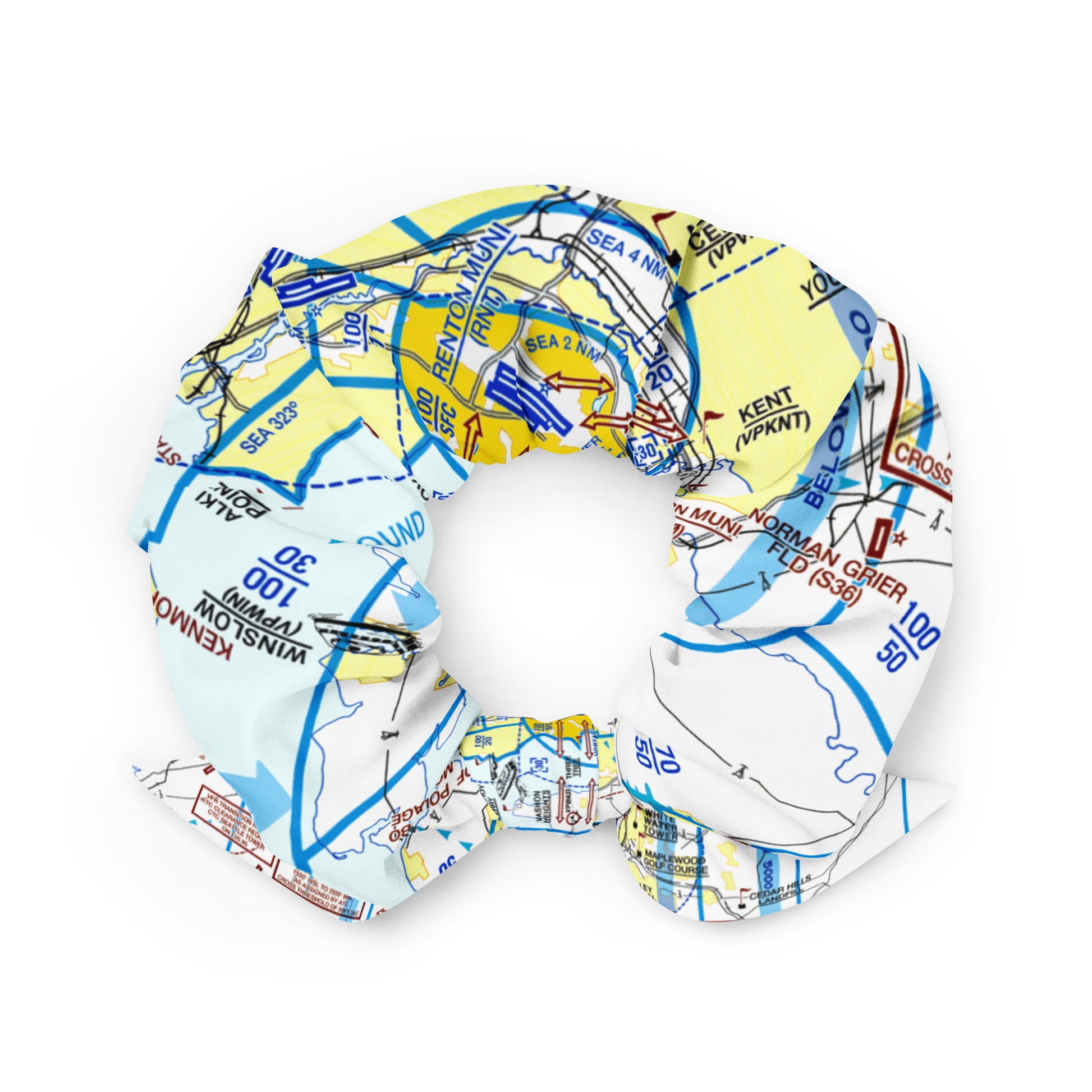 Seattle Flyway Chart scrunchie
