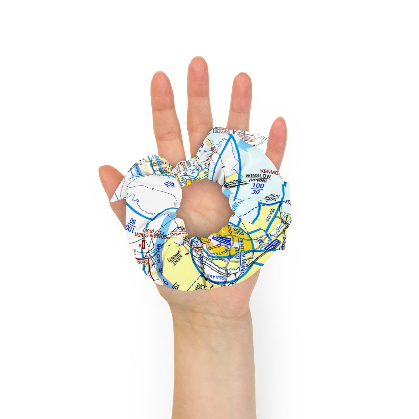 Seattle Flyway Chart scrunchie