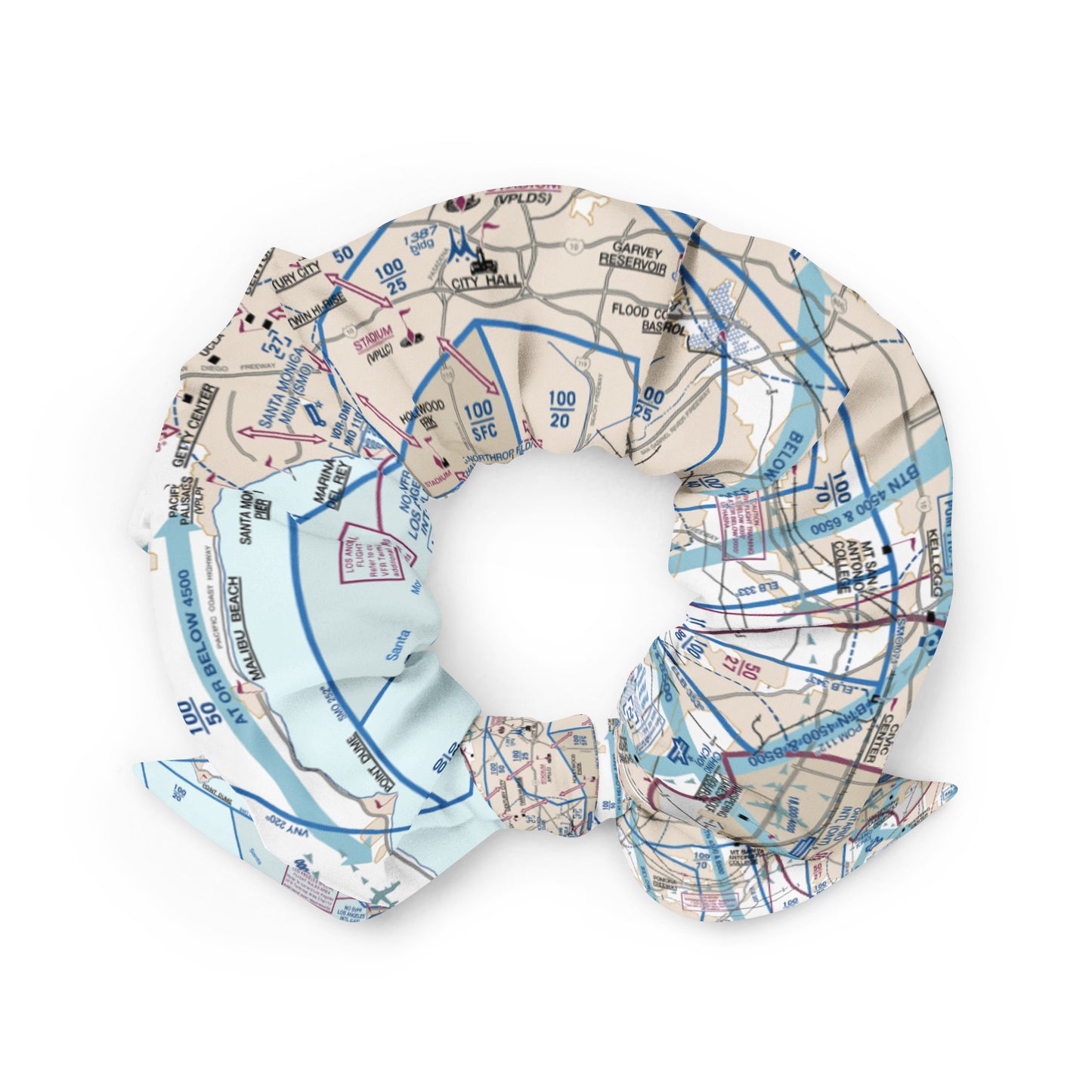 LAX Flyway Chart scrunchie