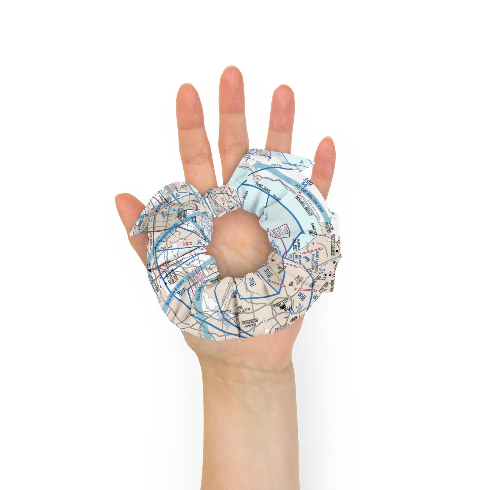 LAX Flyway Chart scrunchie