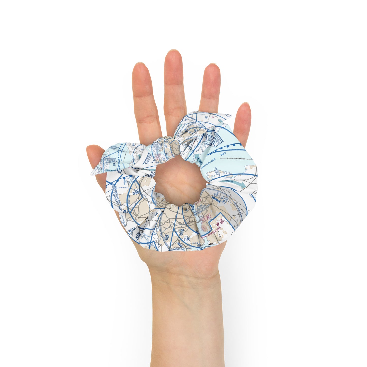 Baltimore-Washington Flyway Chart scrunchie