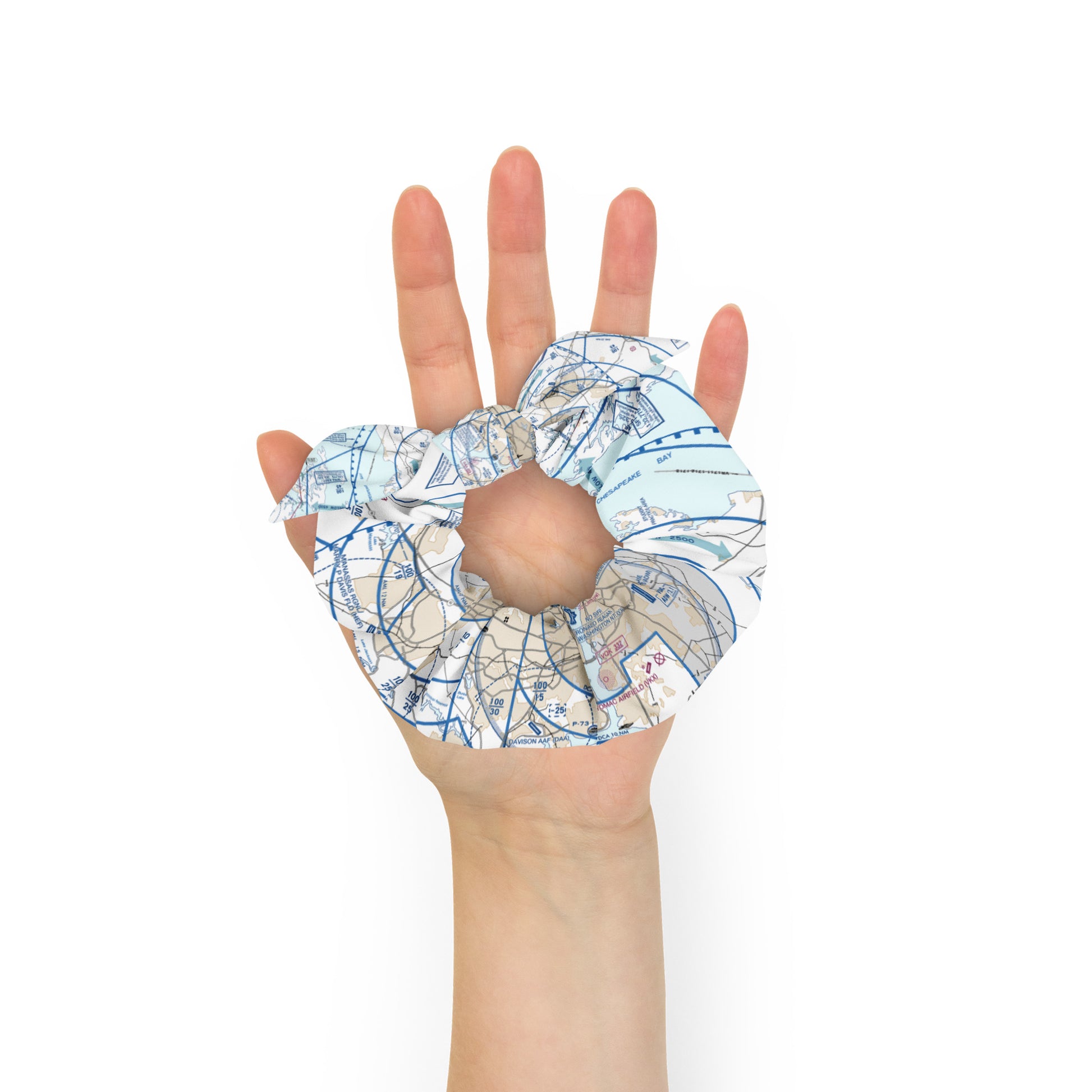 Baltimore-Washington Flyway Chart scrunchie