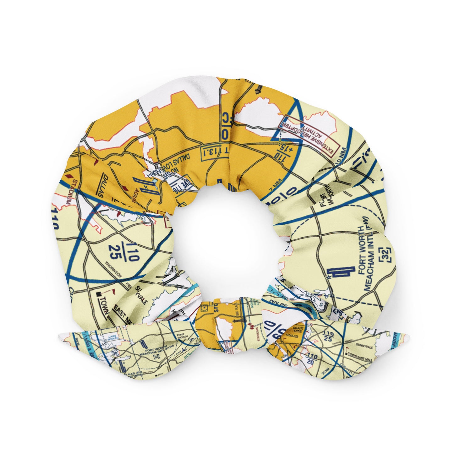 Dallas - Ft. Worth Flyway Chart scrunchie