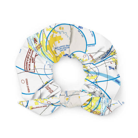 Detroit Flyway Chart scrunchie