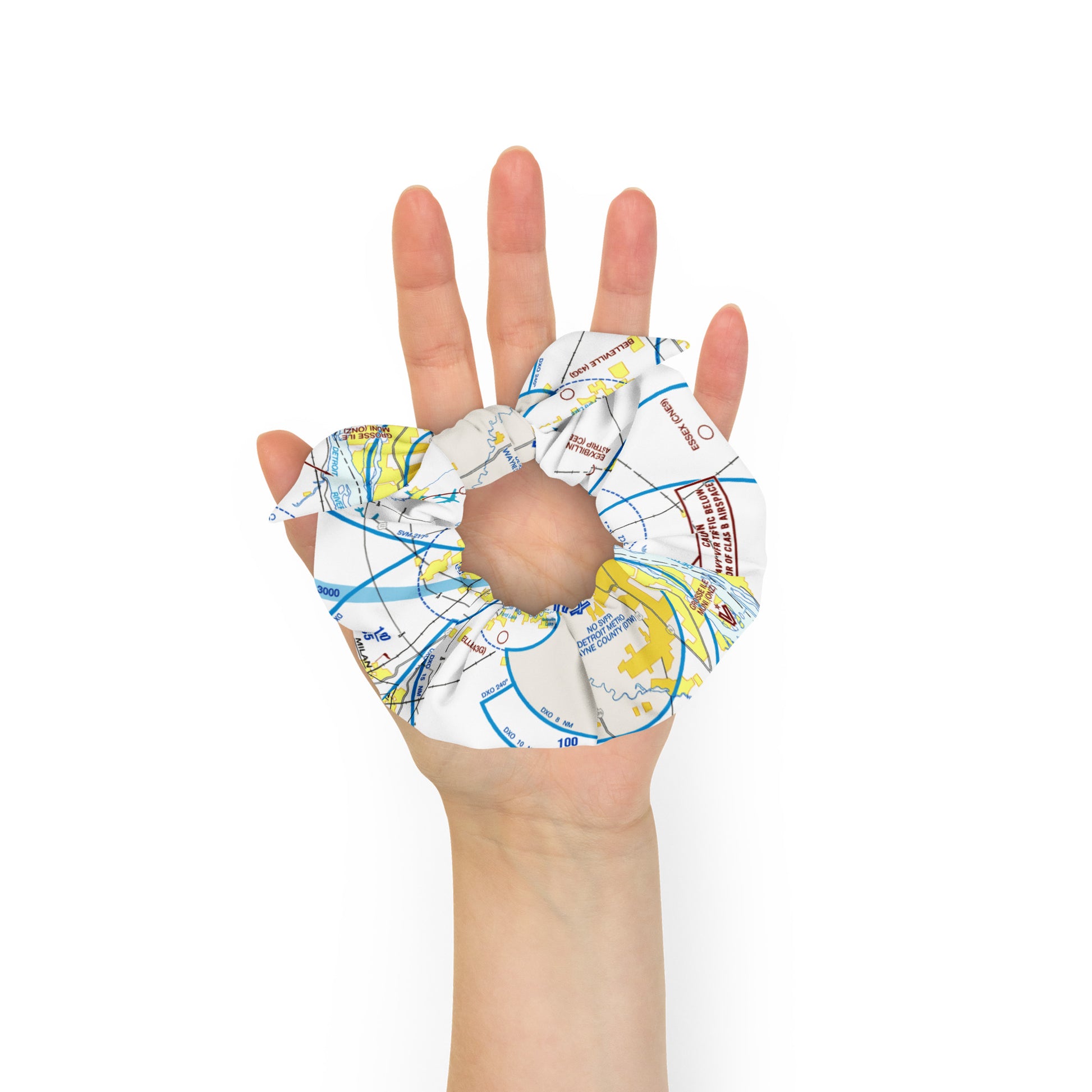 Detroit Flyway Chart scrunchie
