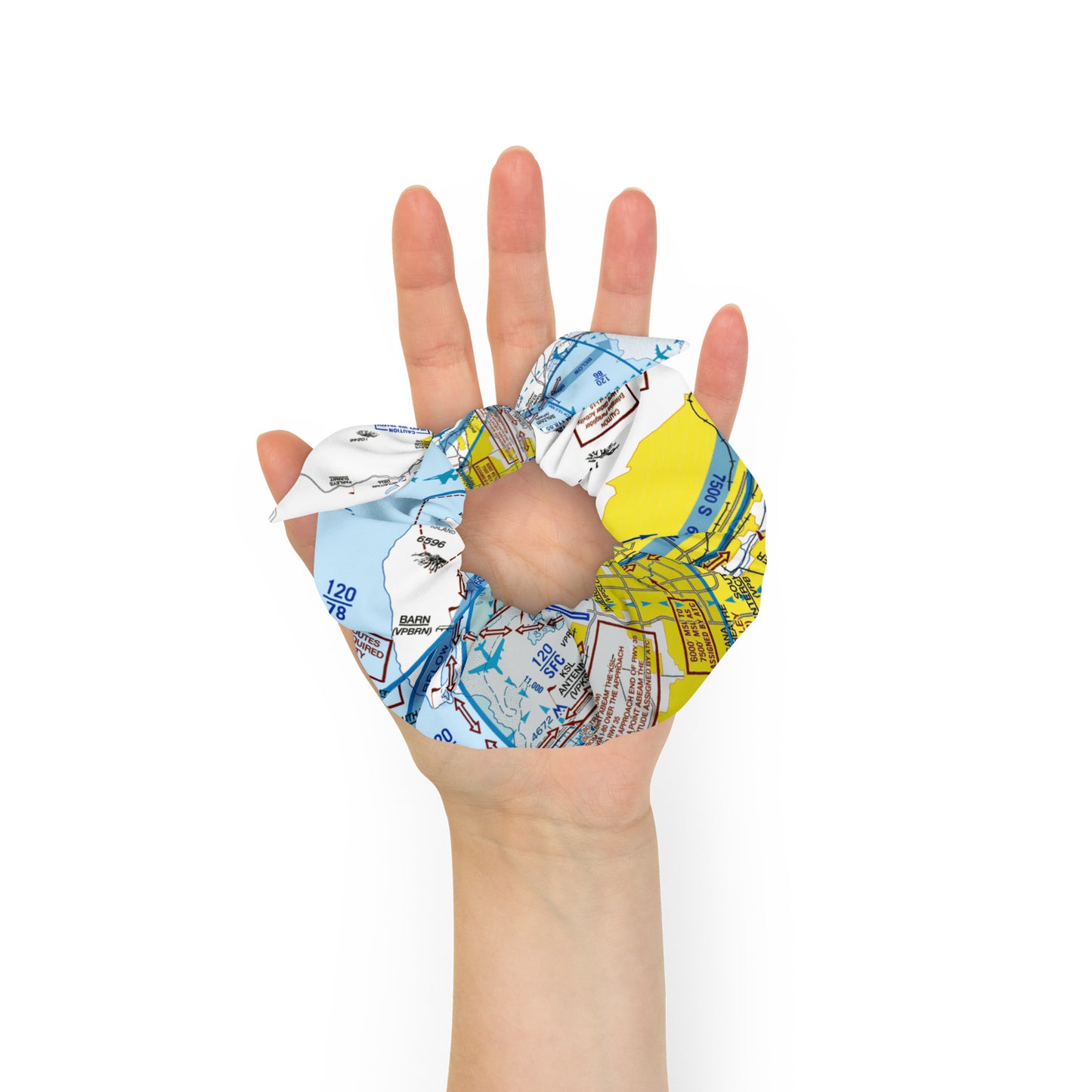 Salt Lake City Flyway Chart scrunchie