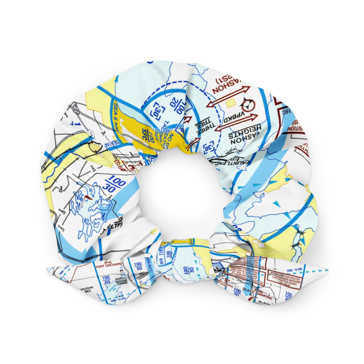 Seattle Flyway Chart scrunchie