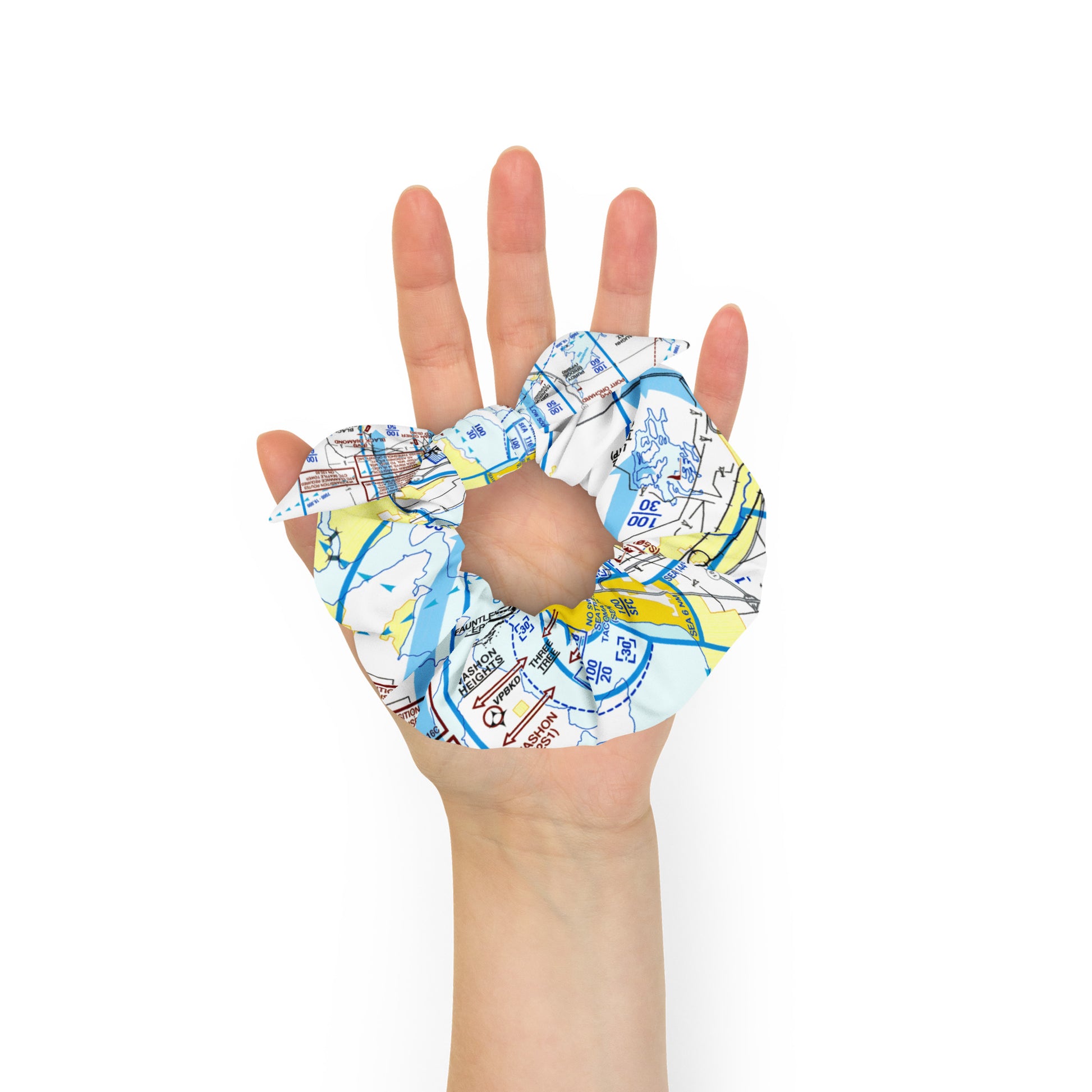 Seattle Flyway Chart scrunchie