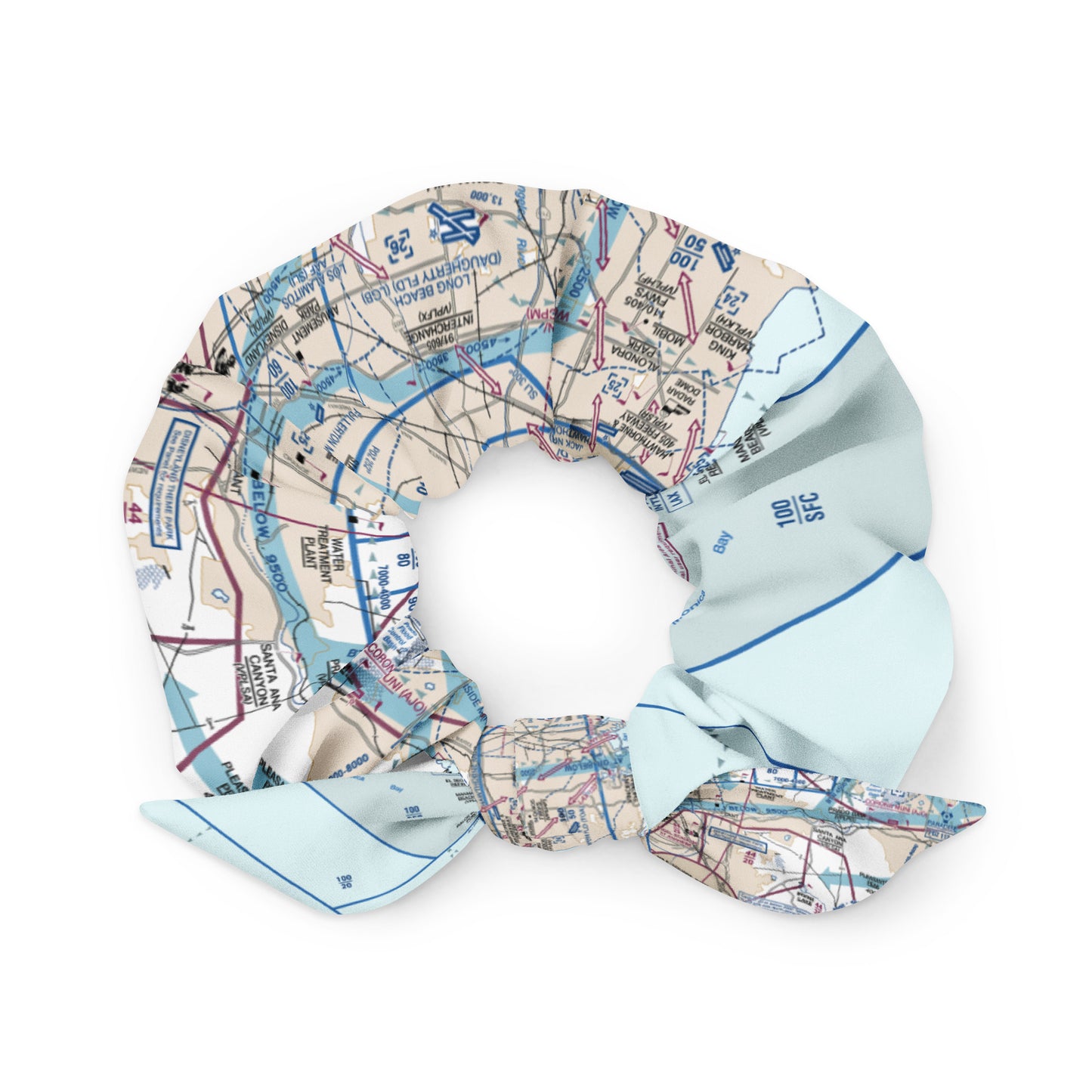 LAX Flyway Chart scrunchie