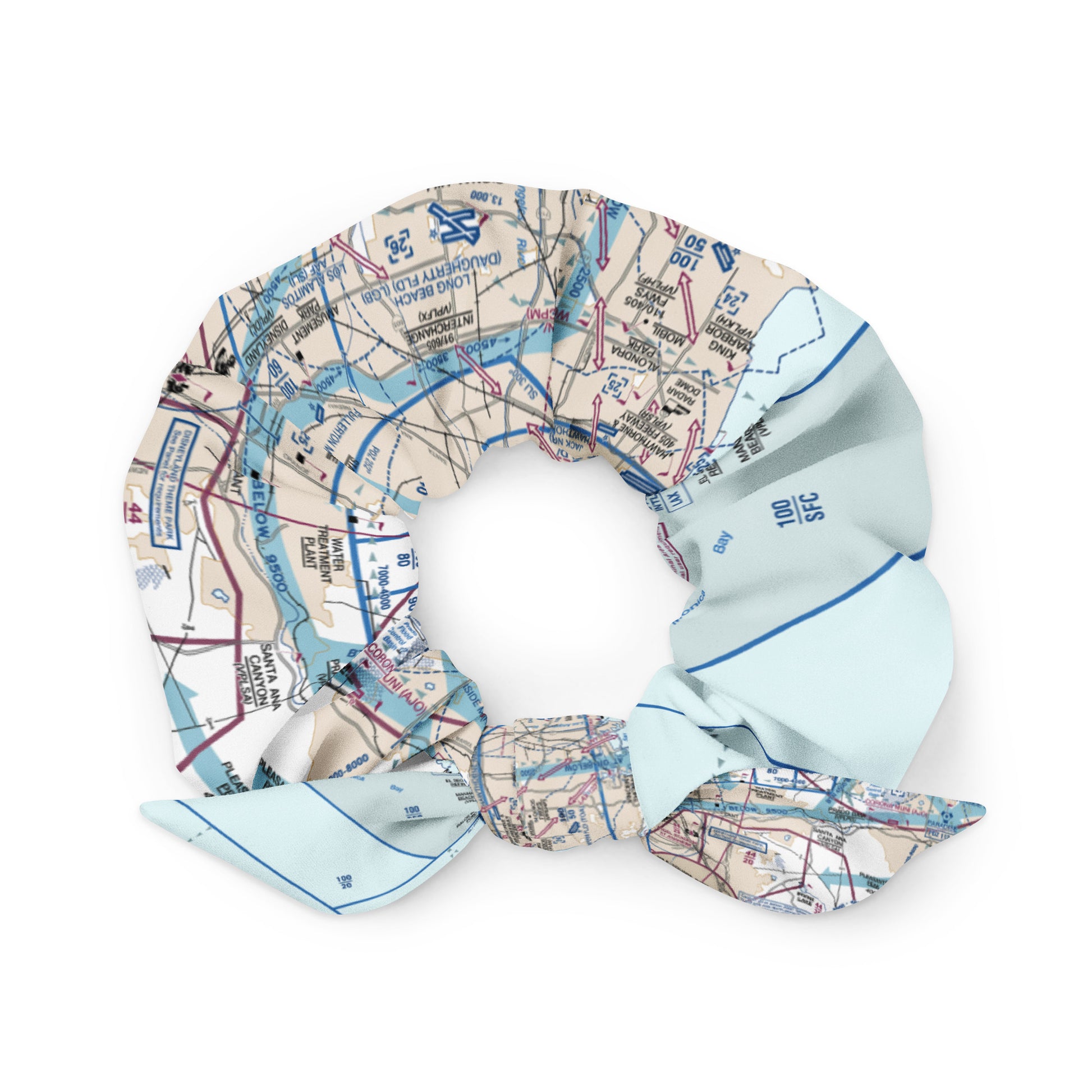 LAX Flyway Chart scrunchie