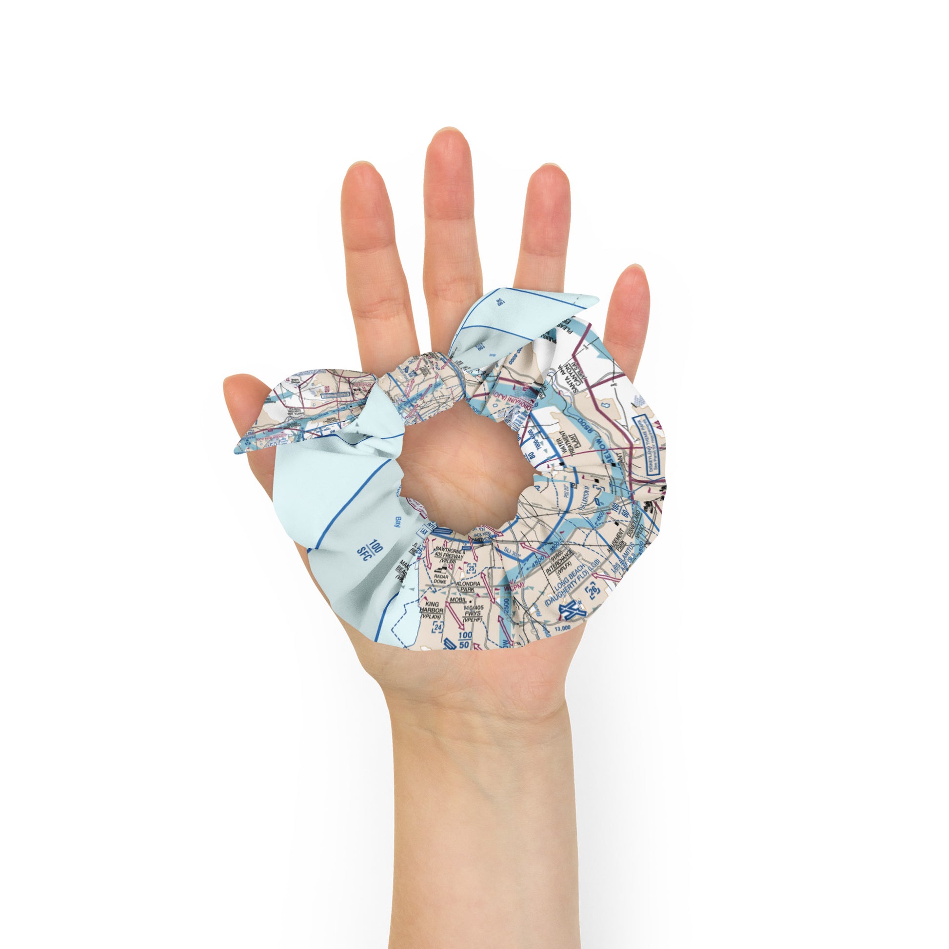LAX Flyway Chart scrunchie