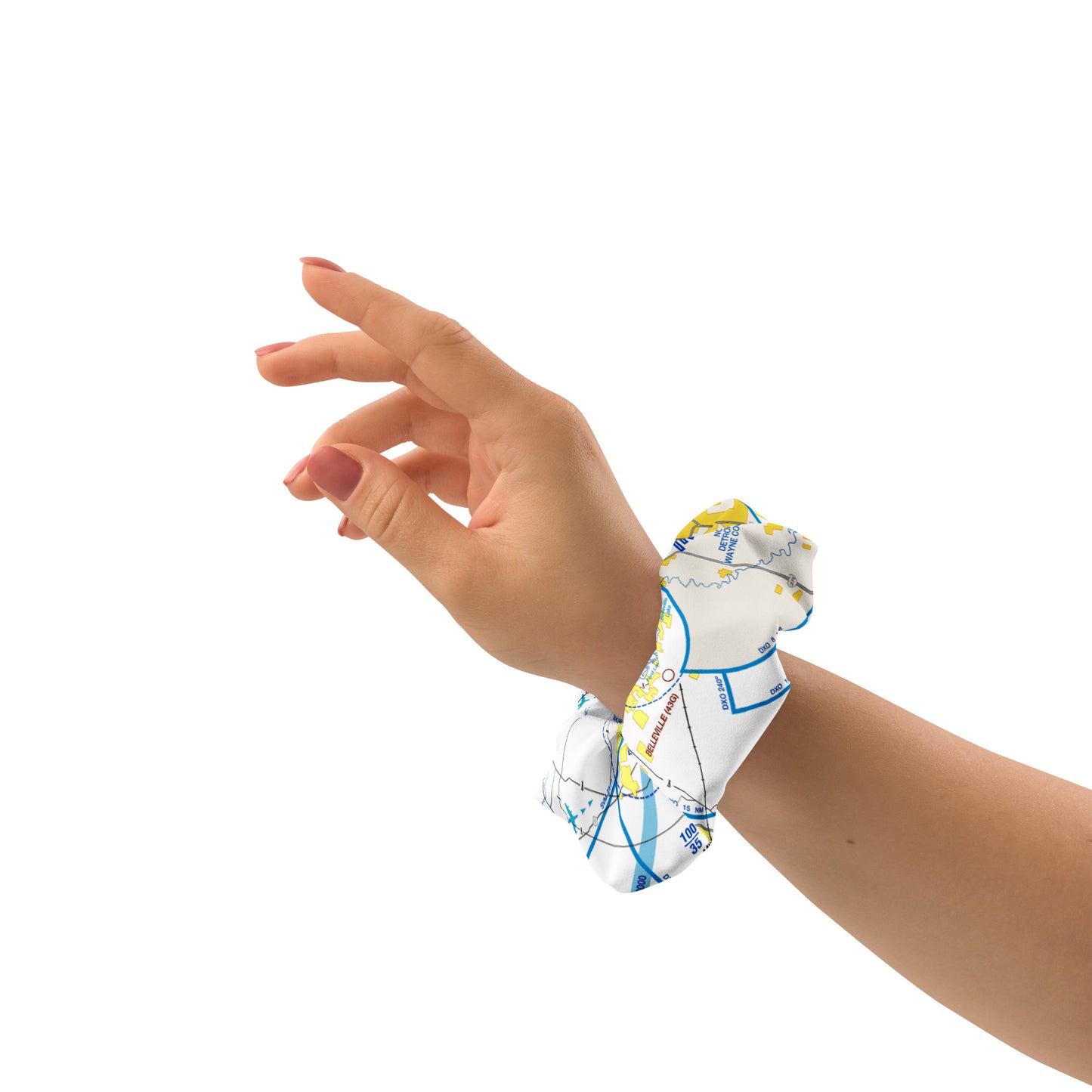 Detroit Flyway Chart scrunchie
