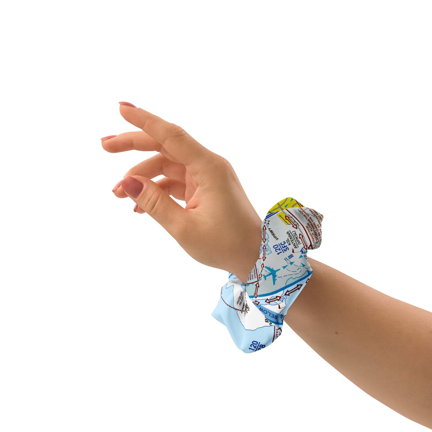 Salt Lake City Flyway Chart scrunchie