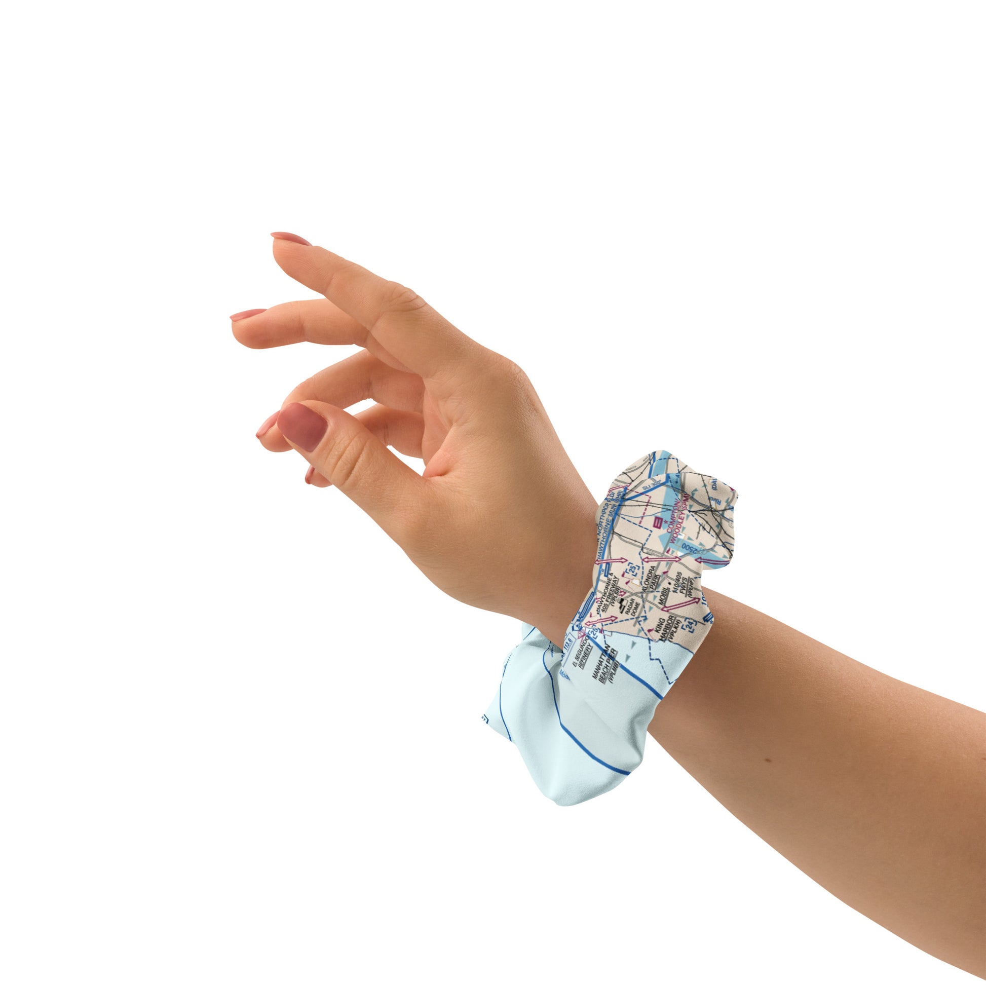 LAX Flyway Chart scrunchie