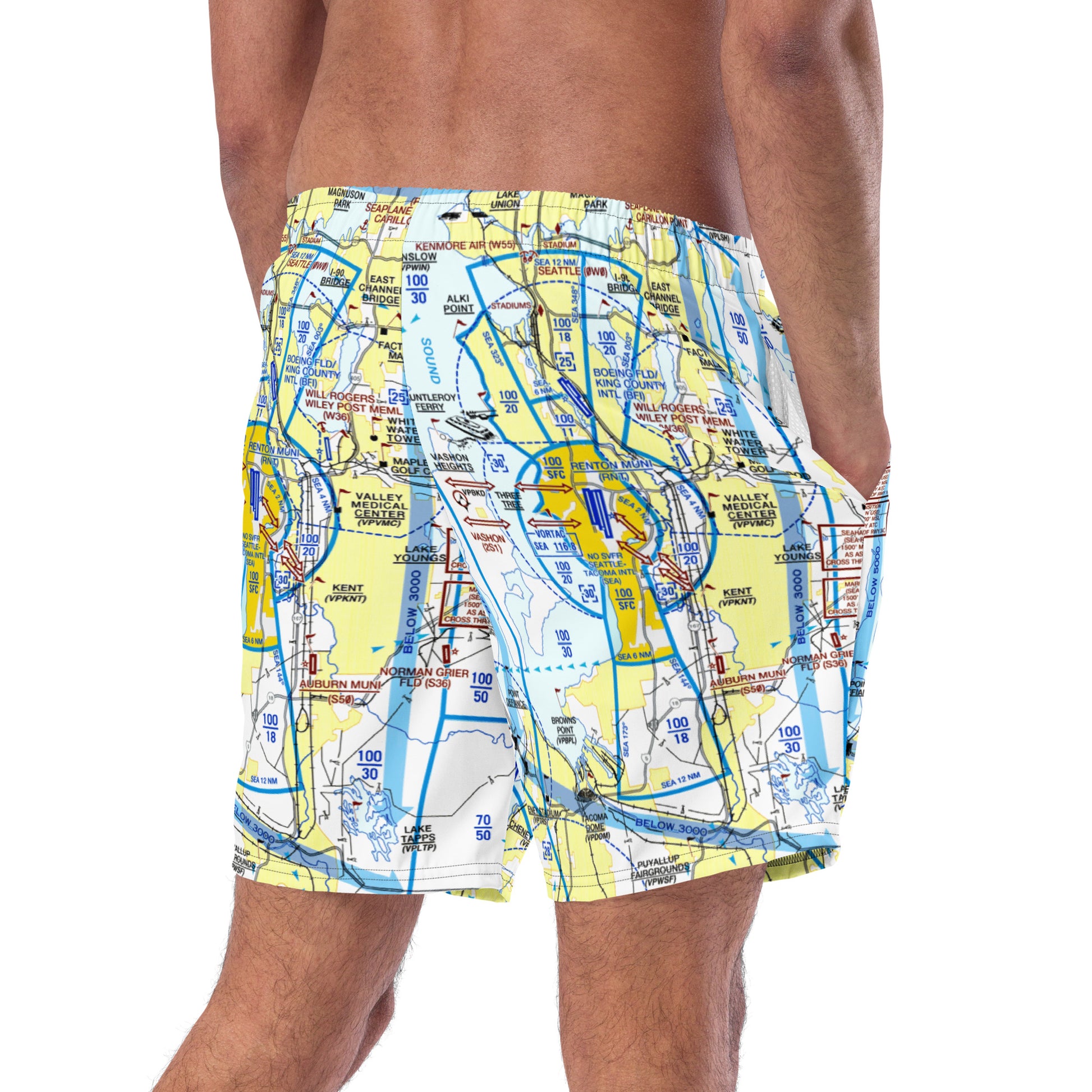 Seattle Flyway Chart men's swim trunks