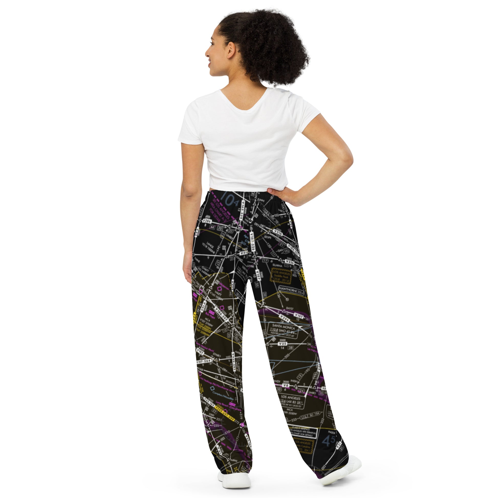 Enroute Low Altitude Chart (ELUS3) wide-leg pants (invert)