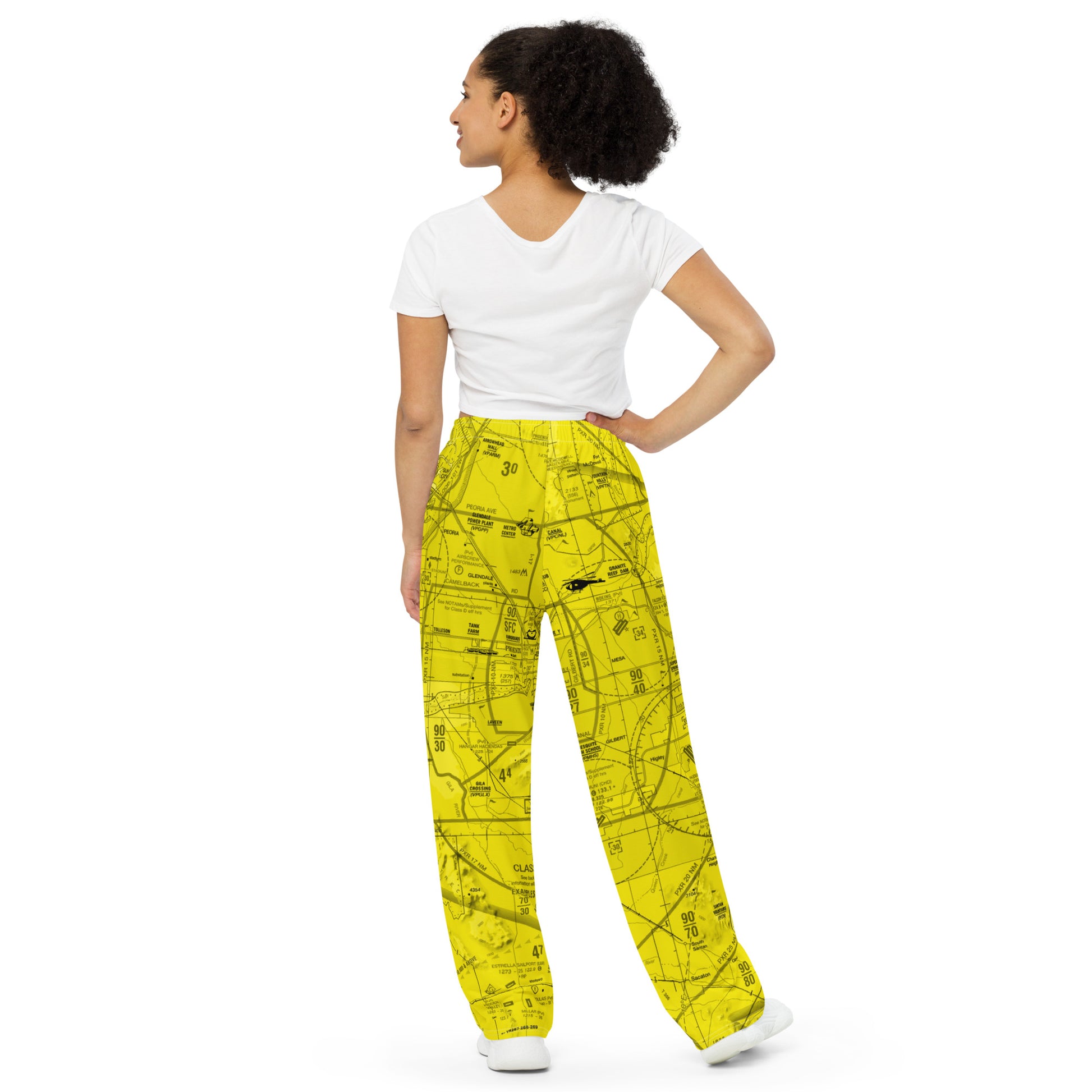 Phoenix TAC Chart wide-leg pants (yellow)