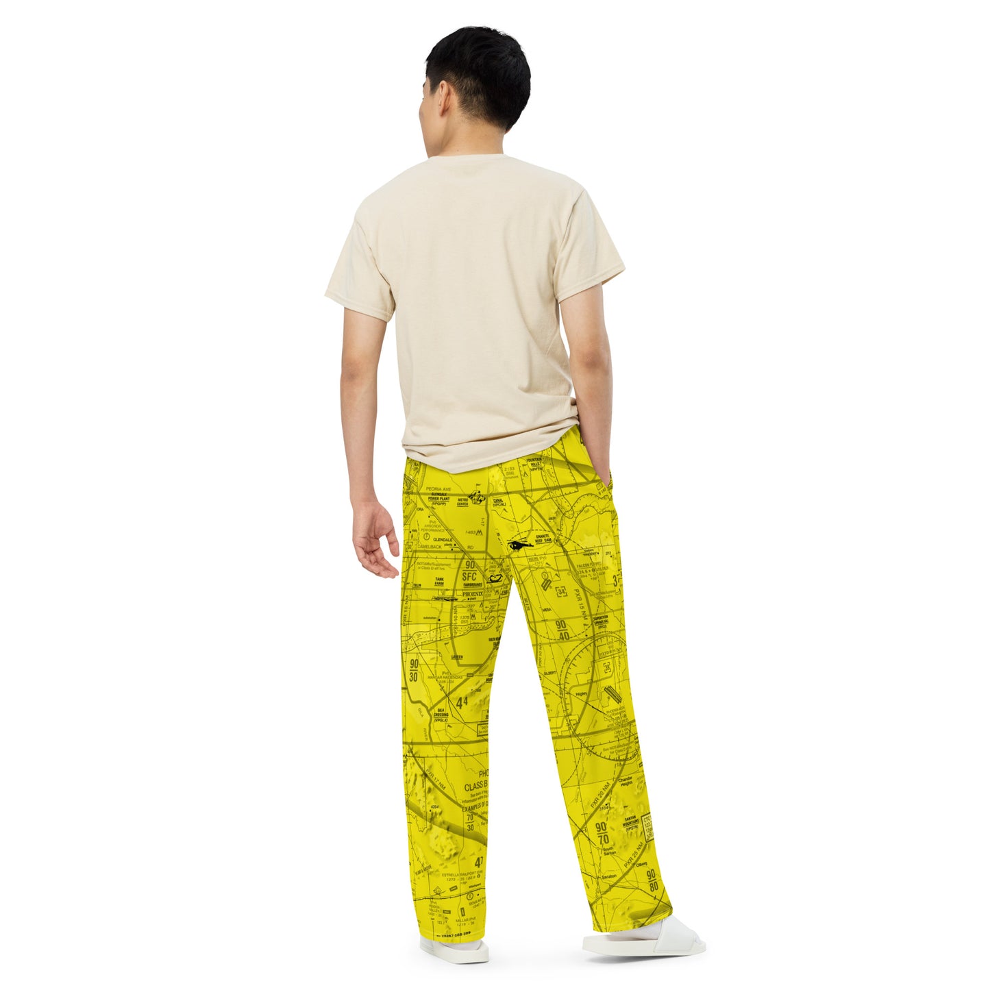 Phoenix TAC Chart wide-leg pants (yellow)