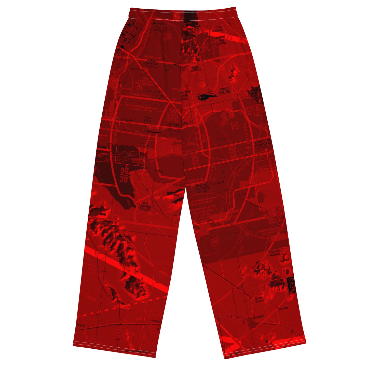 Phoenix TAC Chart wide-leg pants (red)