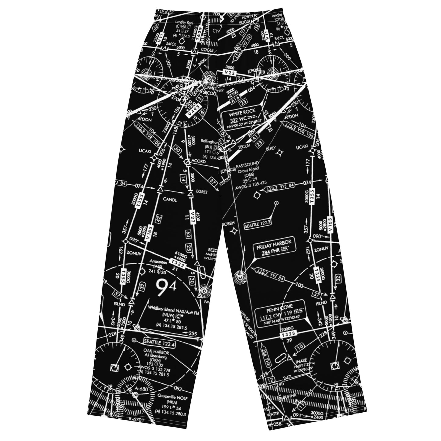 Enroute Low Altitude Chart (ELUS1) wide-leg pants (b&w)