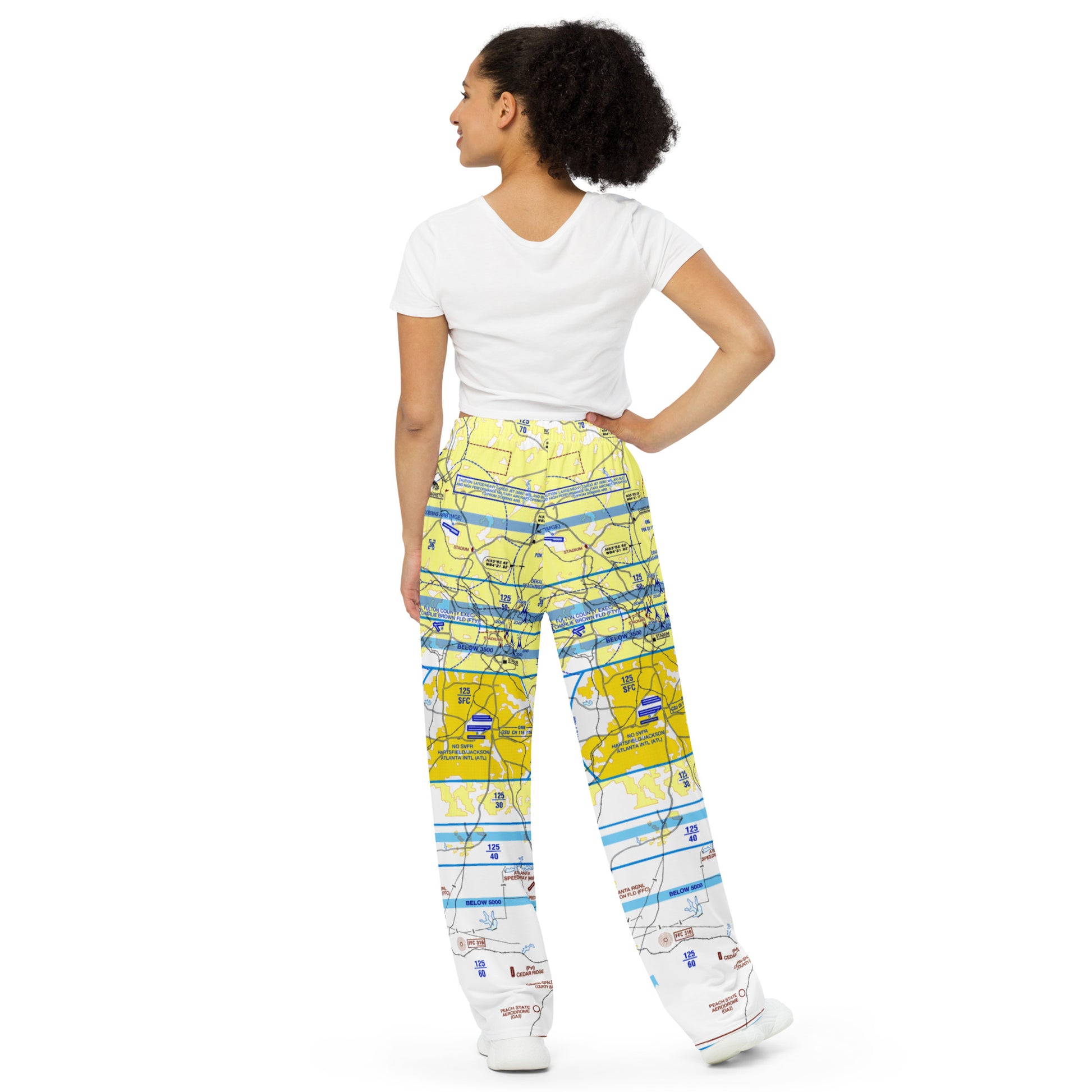 Atlanta Flyway Chart wide-leg pants