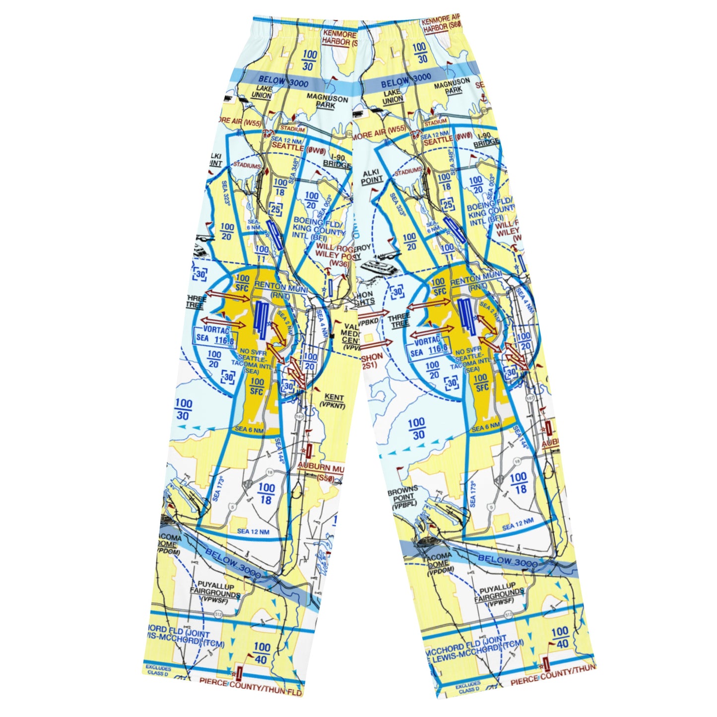 Seattle Flyway Chart wide-leg pants
