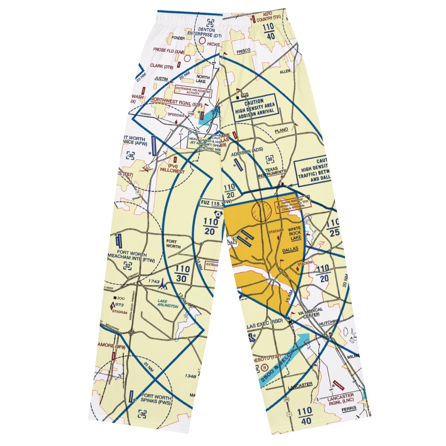 Dallas - Ft. Worth Flyway Chart wide-leg pants