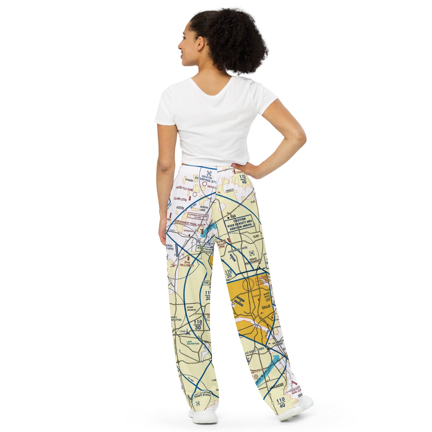 Dallas - Ft. Worth Flyway Chart wide-leg pants