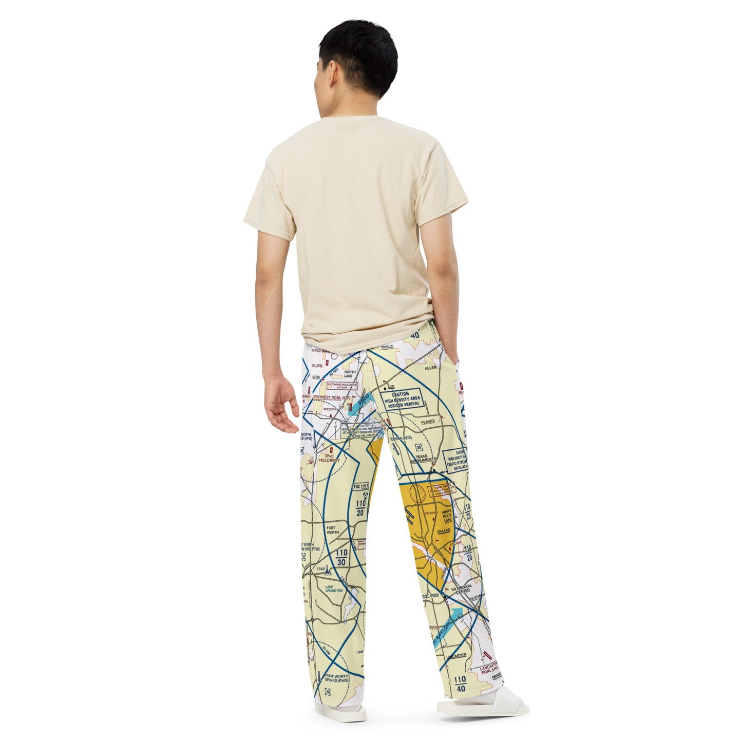 Dallas - Ft. Worth Flyway Chart wide-leg pants