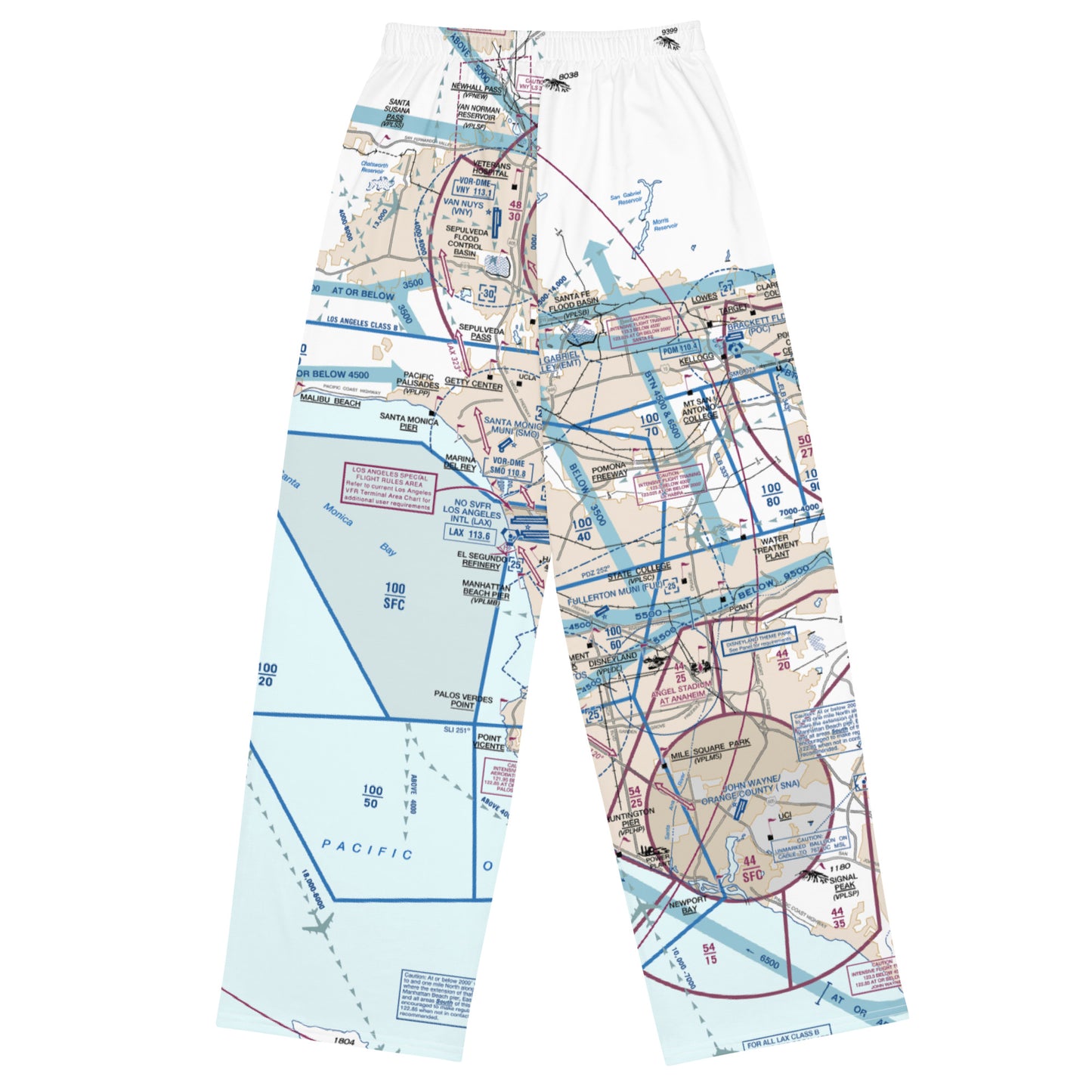 LAX Flyway Chart wide-leg pants