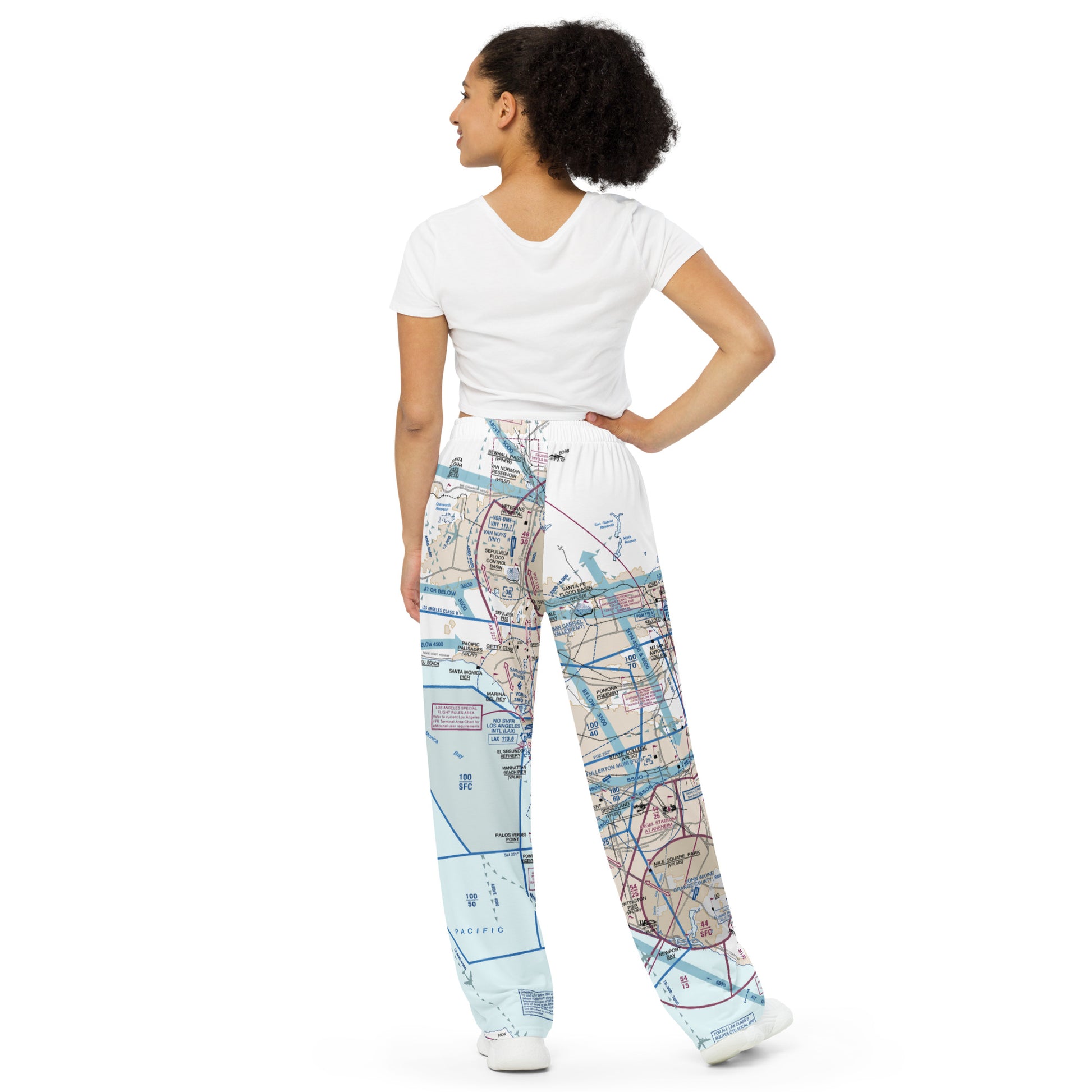 LAX Flyway Chart wide-leg pants