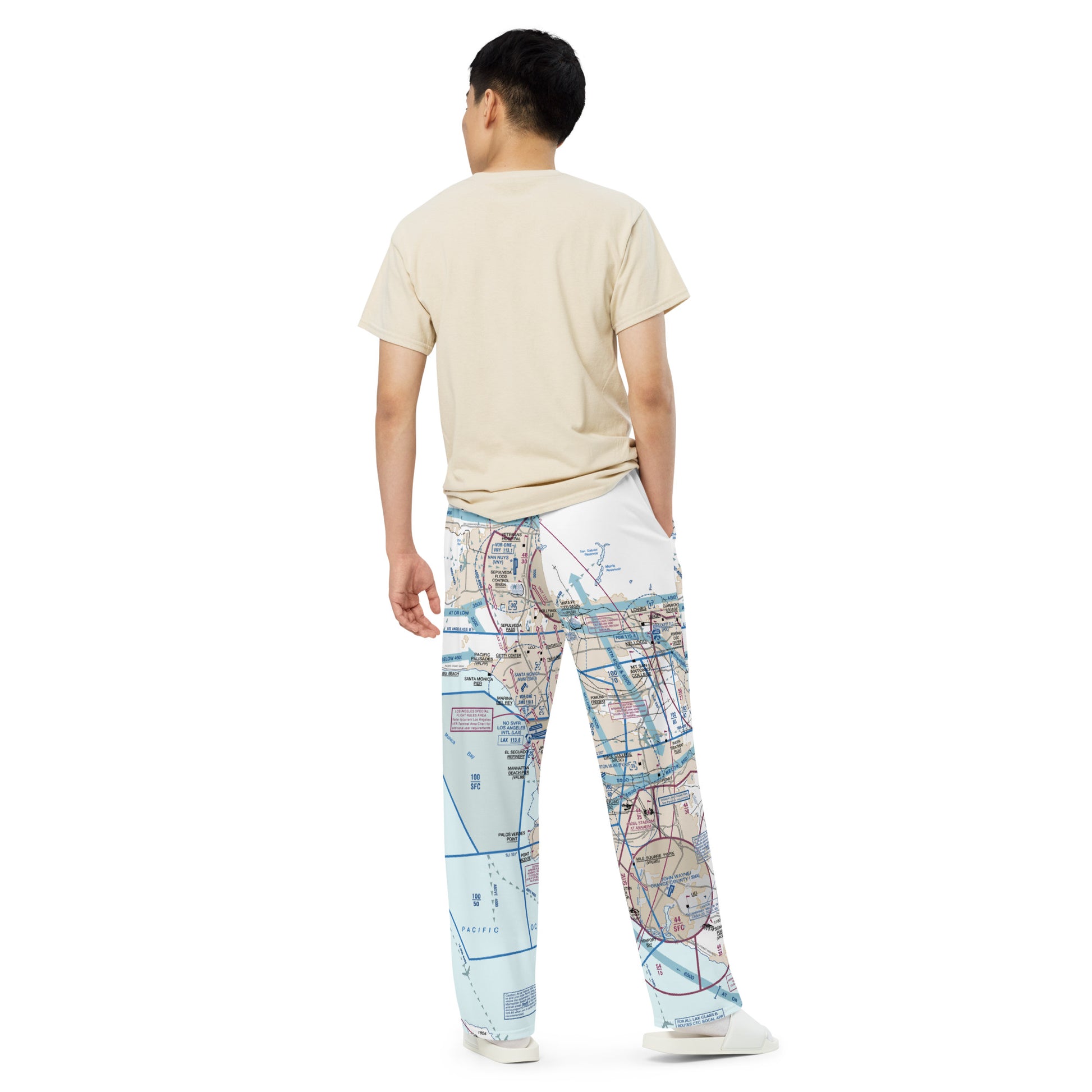 LAX Flyway Chart wide-leg pants