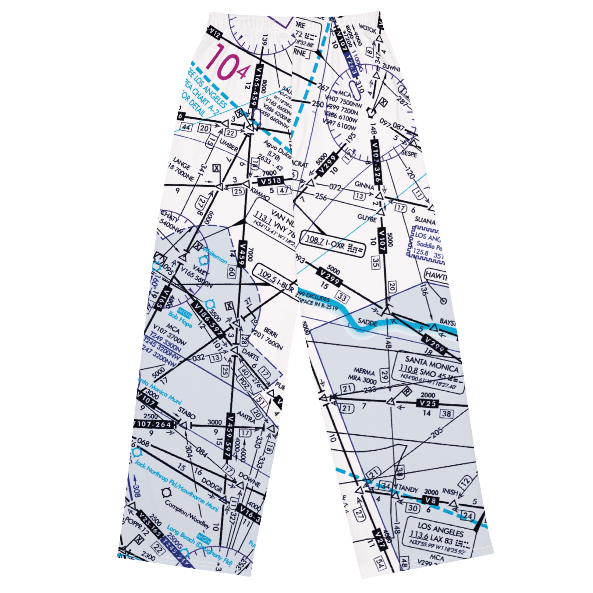 Enroute Low Altitude Chart wide-leg pants (ELUS3/white)