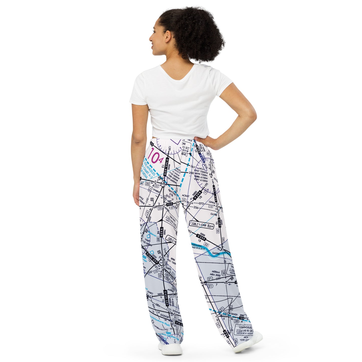 Enroute Low Altitude Chart wide-leg pants (ELUS3/white)