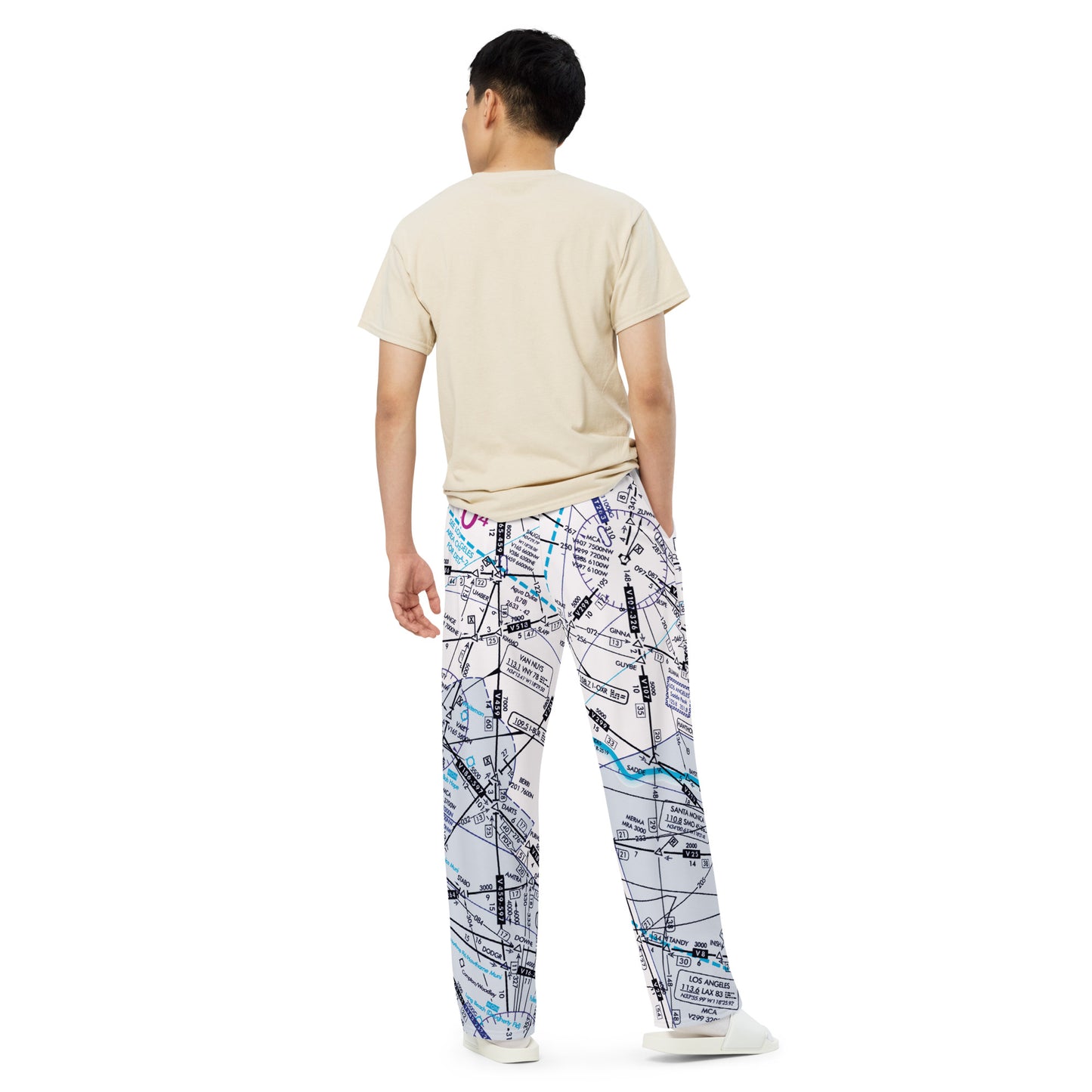 Enroute Low Altitude Chart wide-leg pants (ELUS3/white)