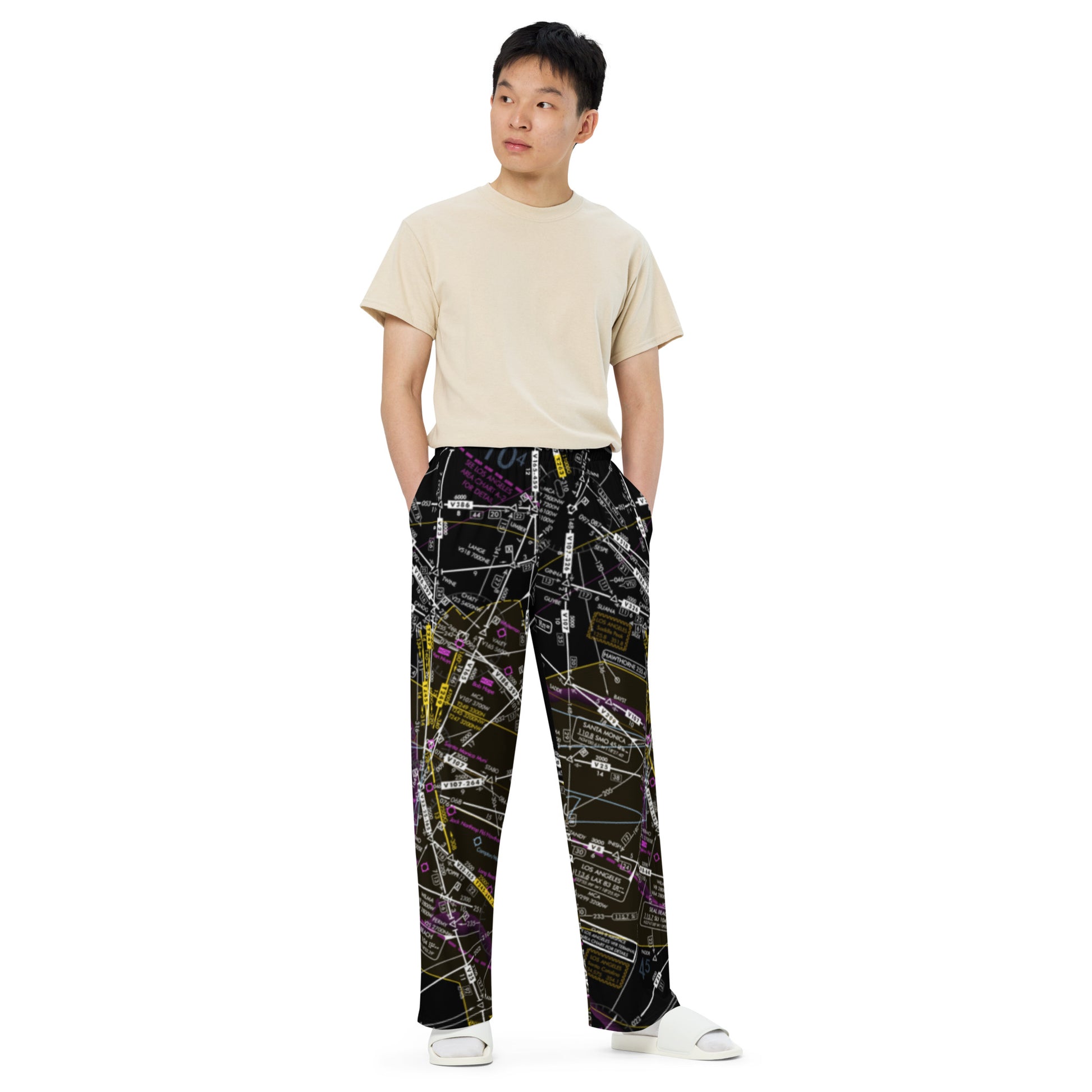 Enroute Low Altitude Chart (ELUS3) wide-leg pants (invert)