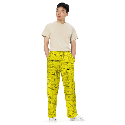 Phoenix TAC Chart wide-leg pants (yellow)