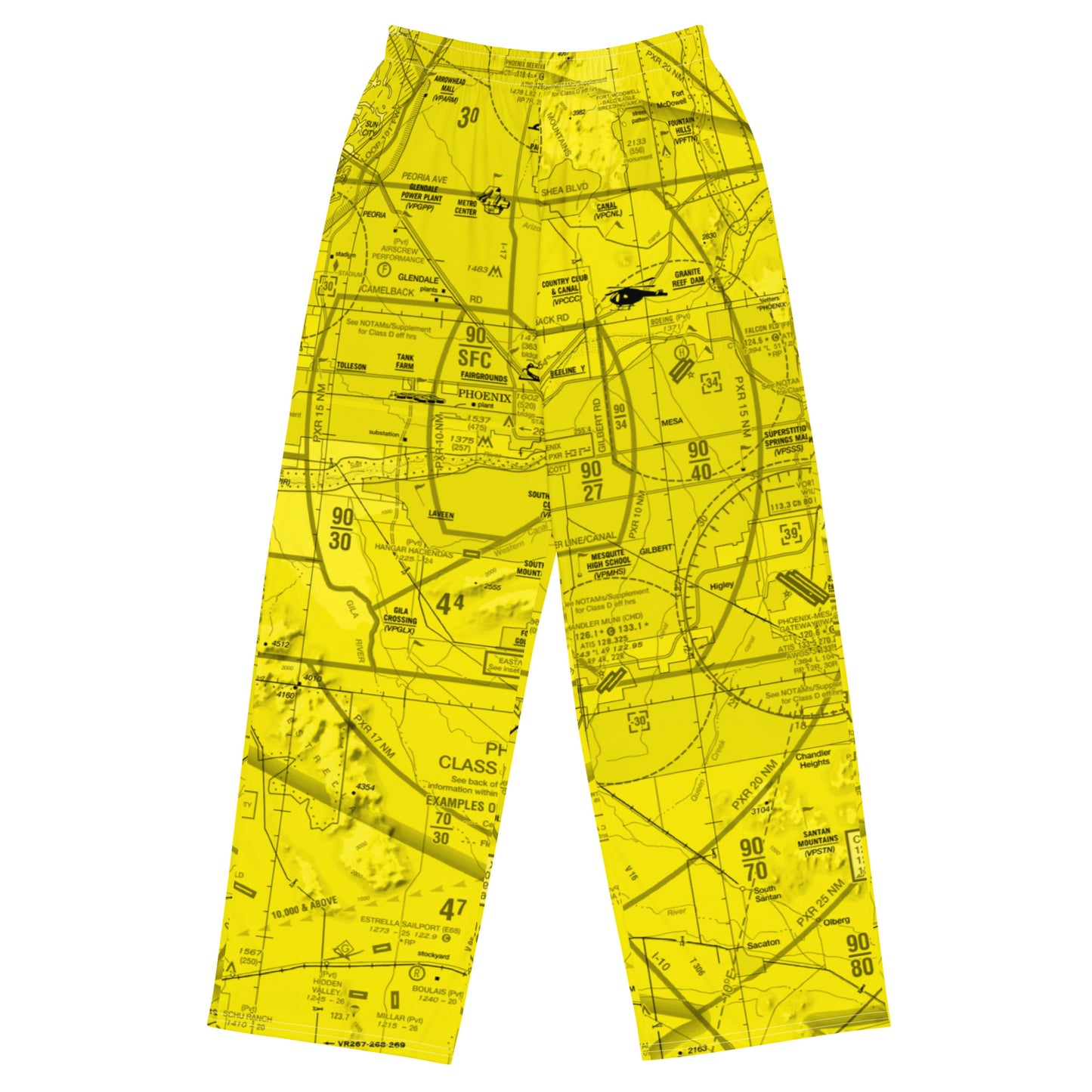 Phoenix TAC Chart wide-leg pants (yellow)