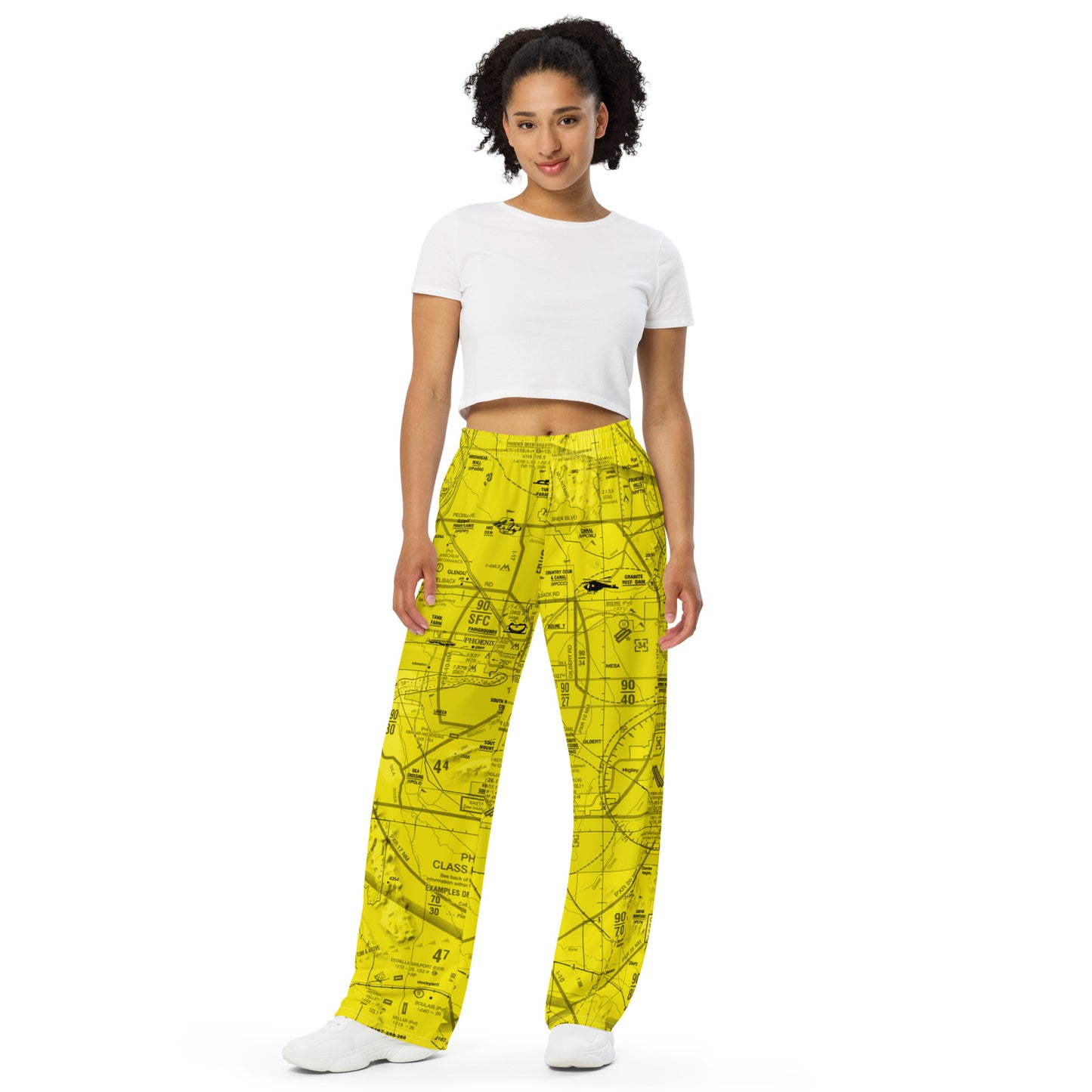 Phoenix TAC Chart wide-leg pants (yellow)