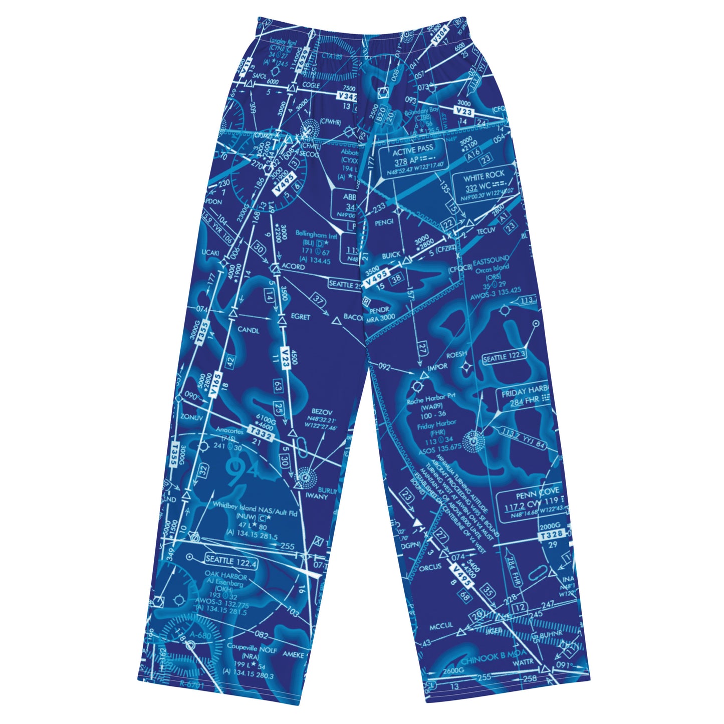 Enroute Low Altitude Chart (ELUS1) wide-leg pants (blue)