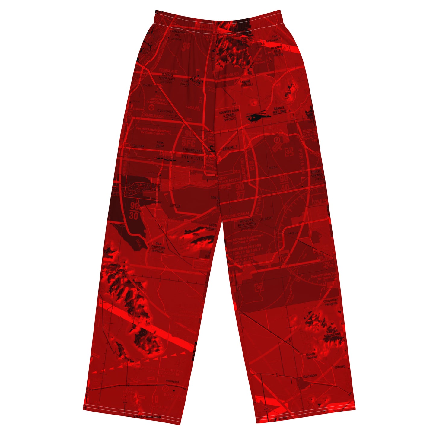 Phoenix TAC Chart wide-leg pants (red)