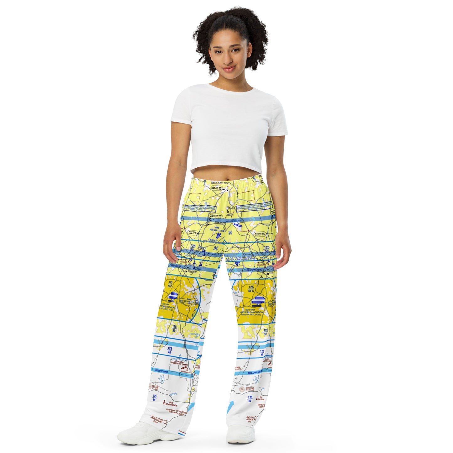 Atlanta Flyway Chart wide-leg pants